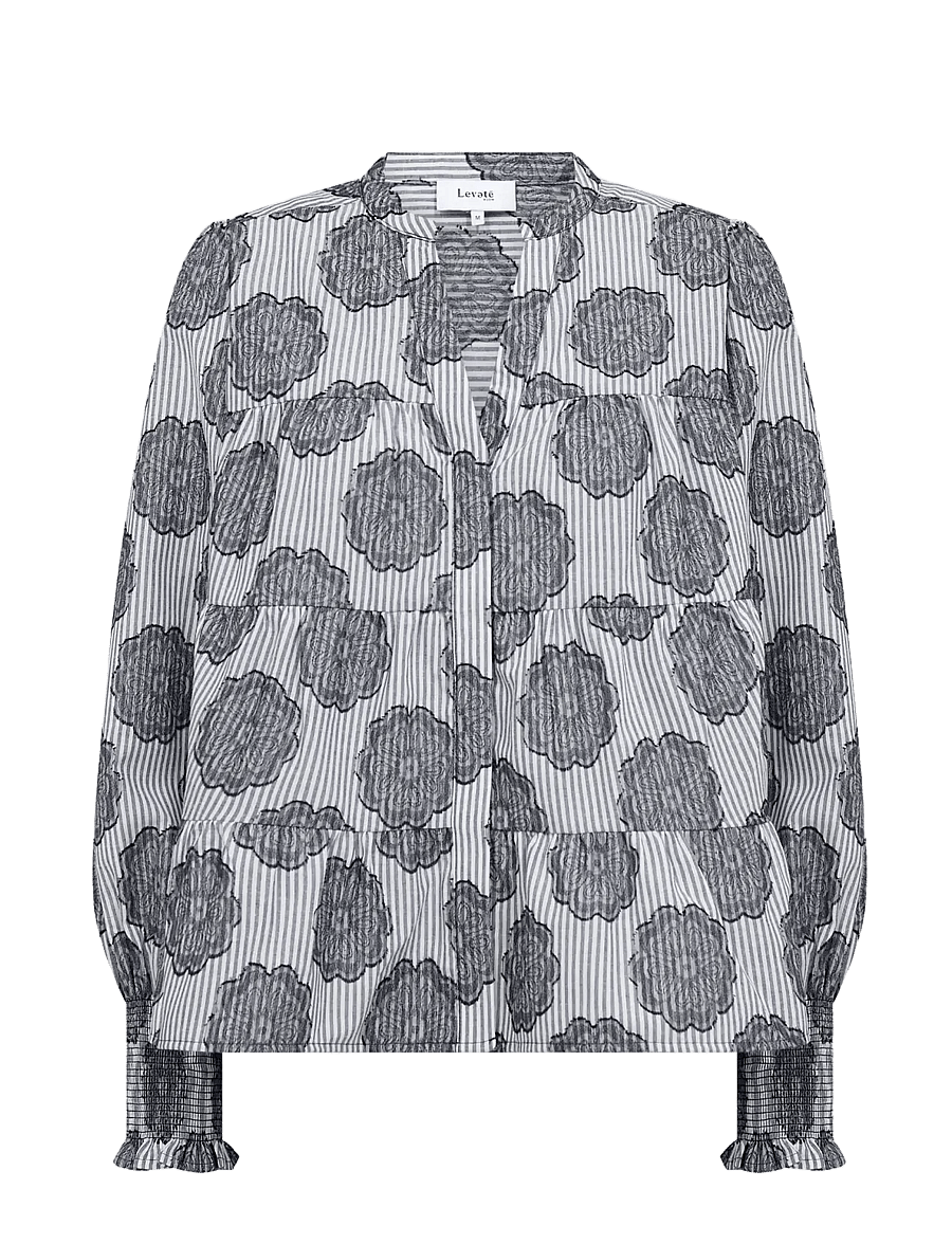 Levete Room - LR-UNNATI - langærmede skjorter - 6950c baritone blue combi - 1