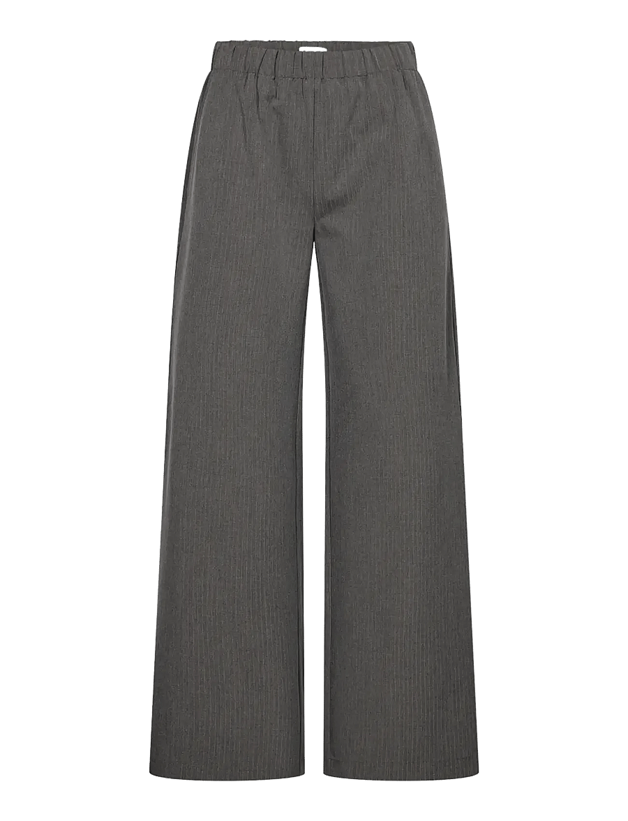 Levete Room - LR-UNITY - bukser med brede ben - 99906c - dark grey mel. combi - 1