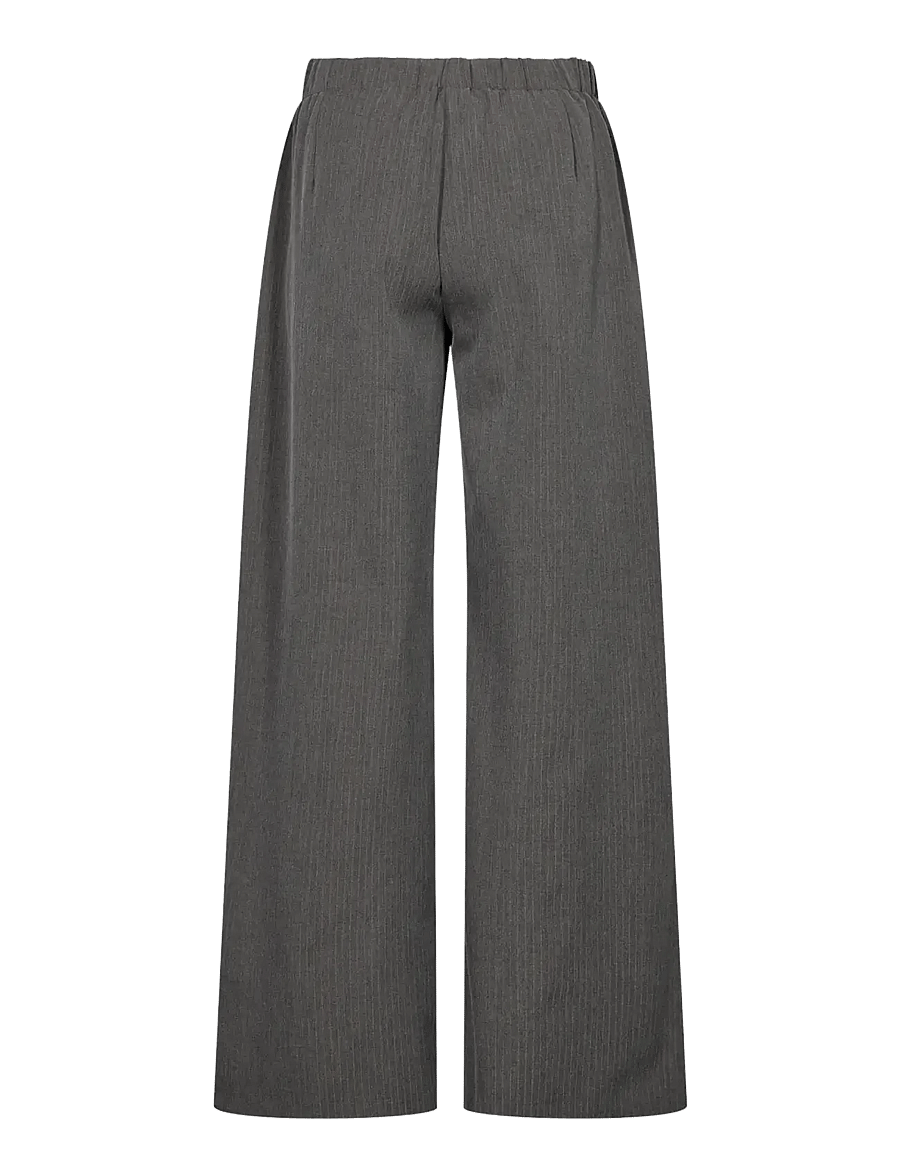 Levete Room - LR-UNITY - bukser med brede ben - 99906c - dark grey mel. combi - 2