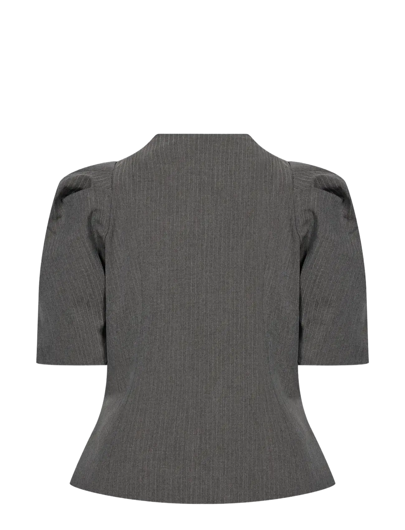 Levete Room - LR-UNITY - short-sleeved blouses - 99906c - dark grey mel. combi - 2