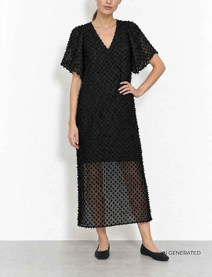 Levete Room - LR-UZURI - midikleidid - 9999 black - 0