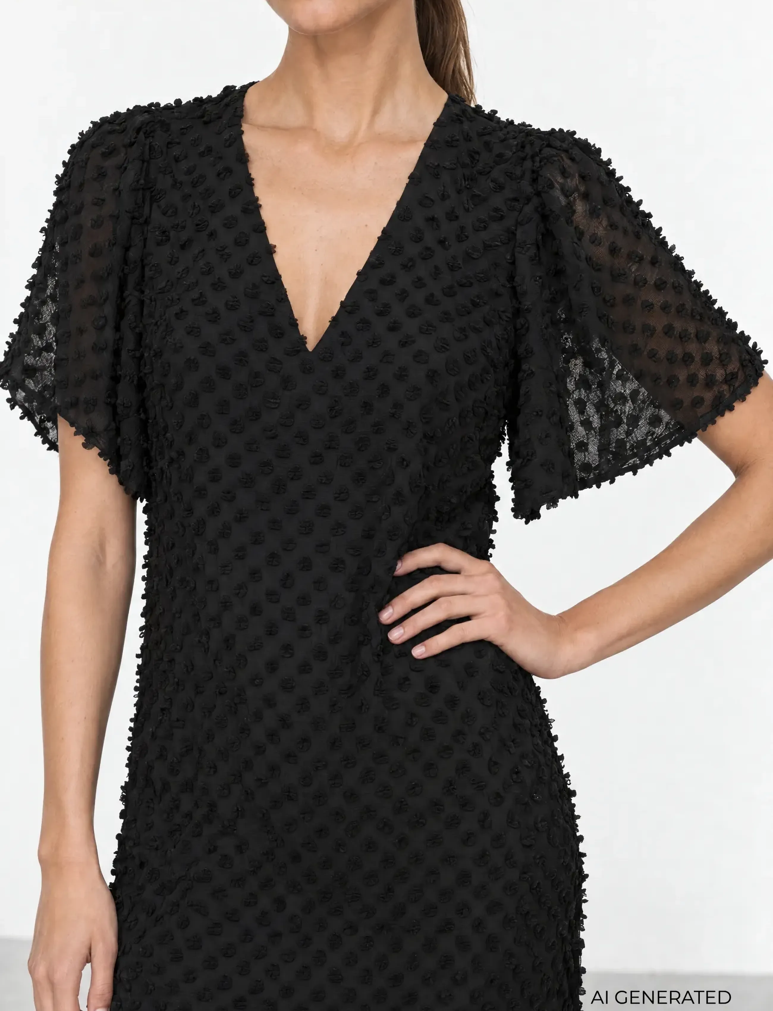 Levete Room - LR-UZURI - midikleidid - 9999 black - 3