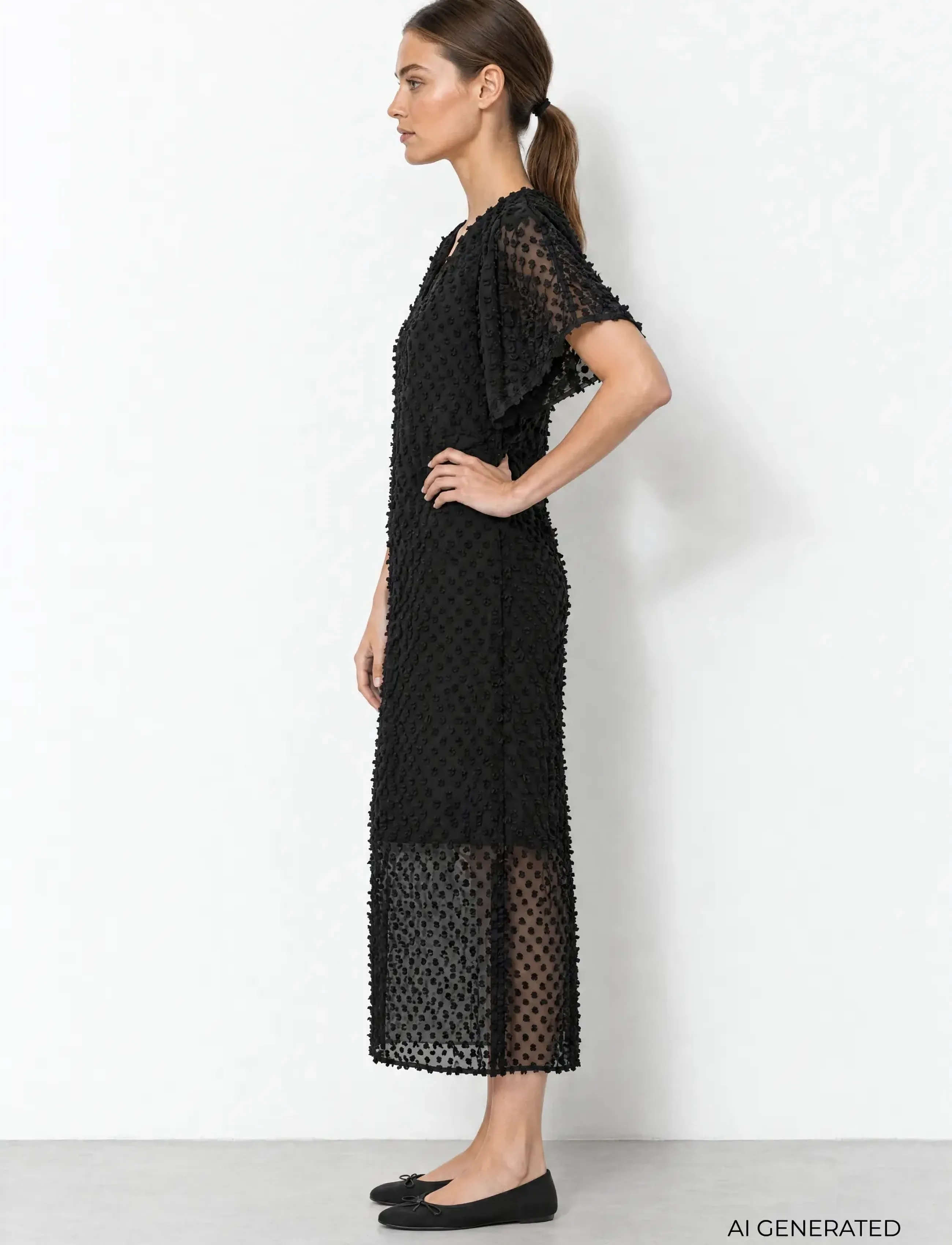 Levete Room - LR-UZURI - midikleidid - 9999 black - 4