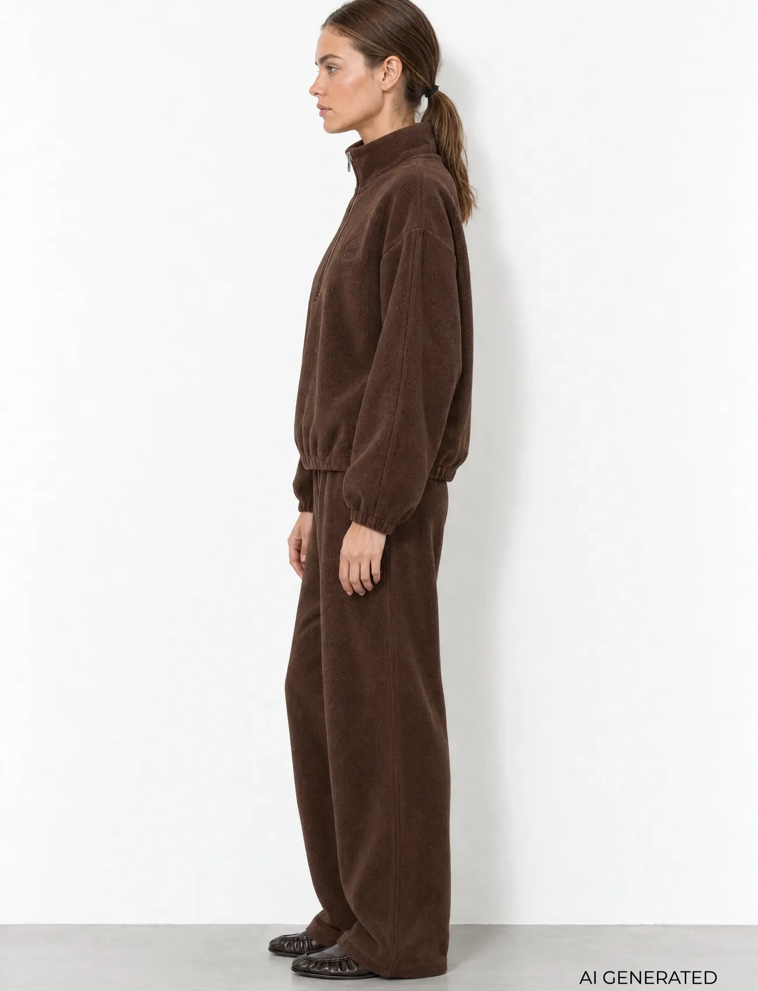 Levete Room - LR-URIELA - fleece og mellemlag - 8910 coffee bean - 3