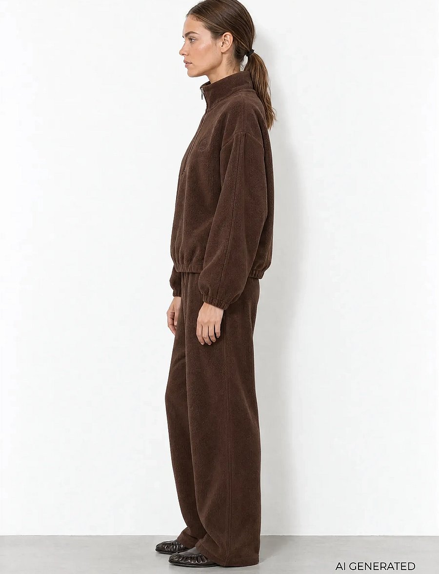 Levete Room - LR-URIELA - fleece og mellemlag - 8910 coffee bean - 3