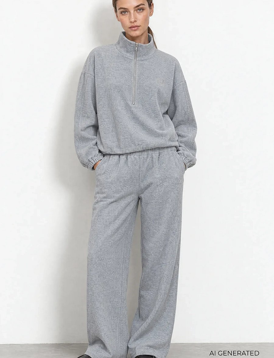 Levete Room - LR-URIELA - fleece & midlayer - 99110 lt grey melange - 0
