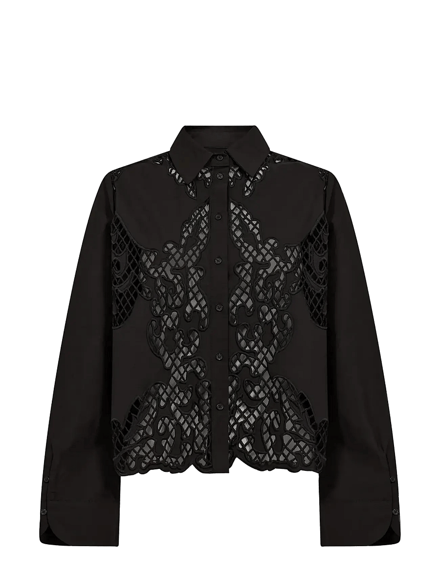 Levete Room - LR-UMARINE - pikkade varrukatega särgid - 9999 black - 1