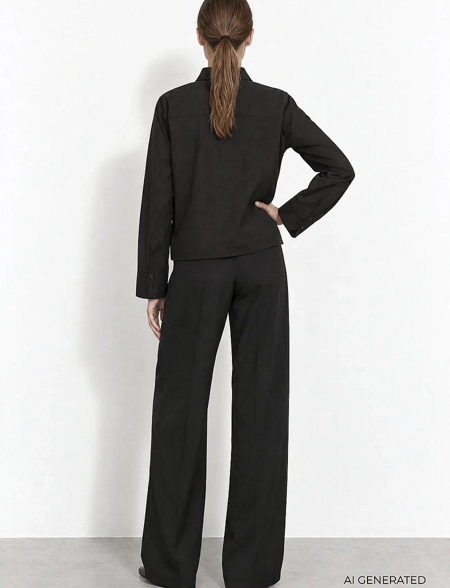 Levete Room - LR-UMARINE - pikkade varrukatega särgid - 9999 black - 4