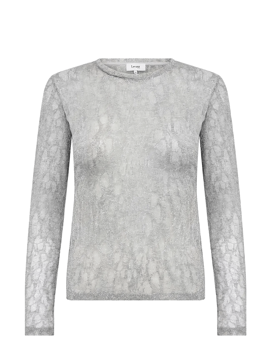 Levete Room - LR-URINA - langærmede bluser - 9480c volcanic ash combi - 1