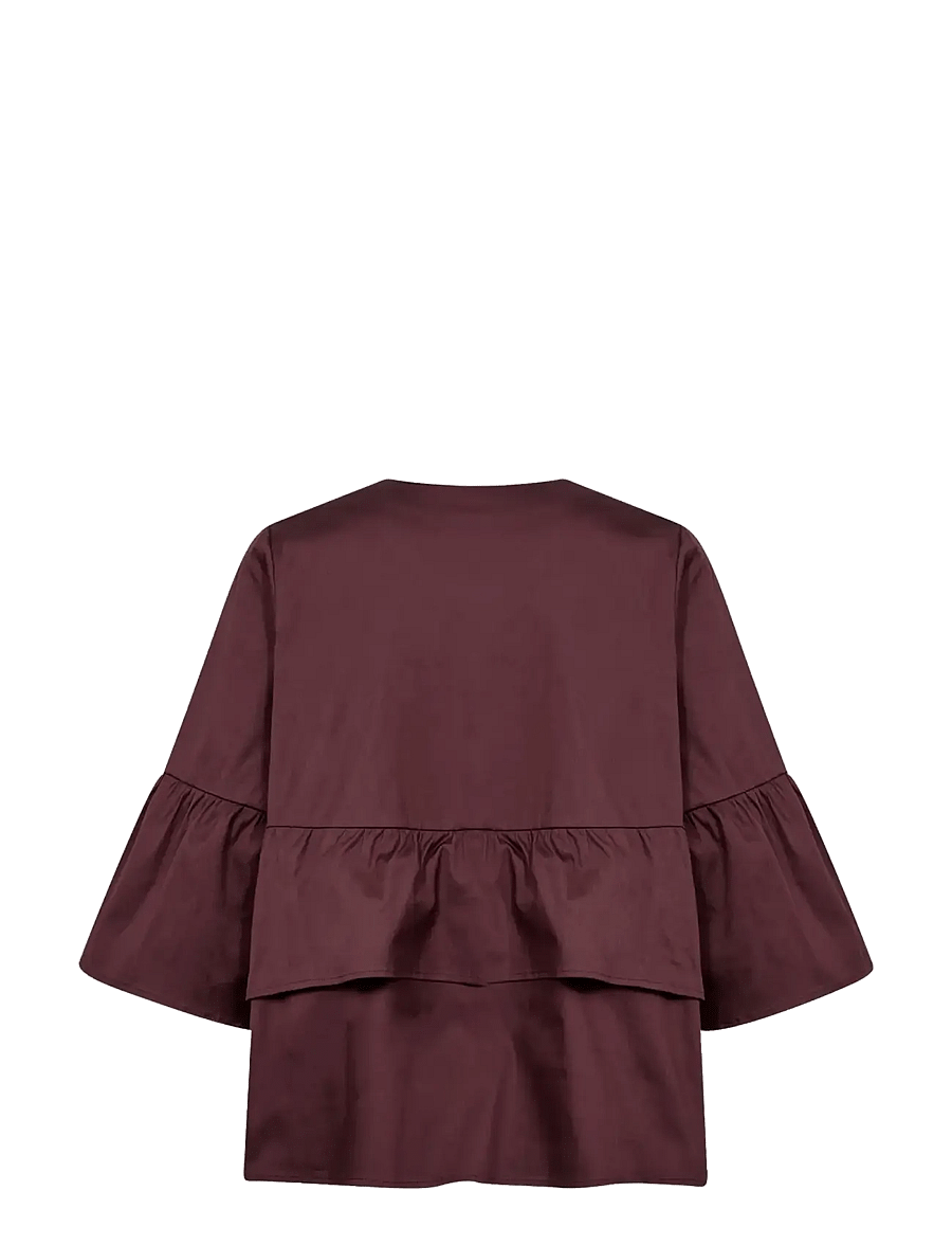 Levete Room - LR-ISLA SOLID - short-sleeved shirts - 4093 sassafras - 2