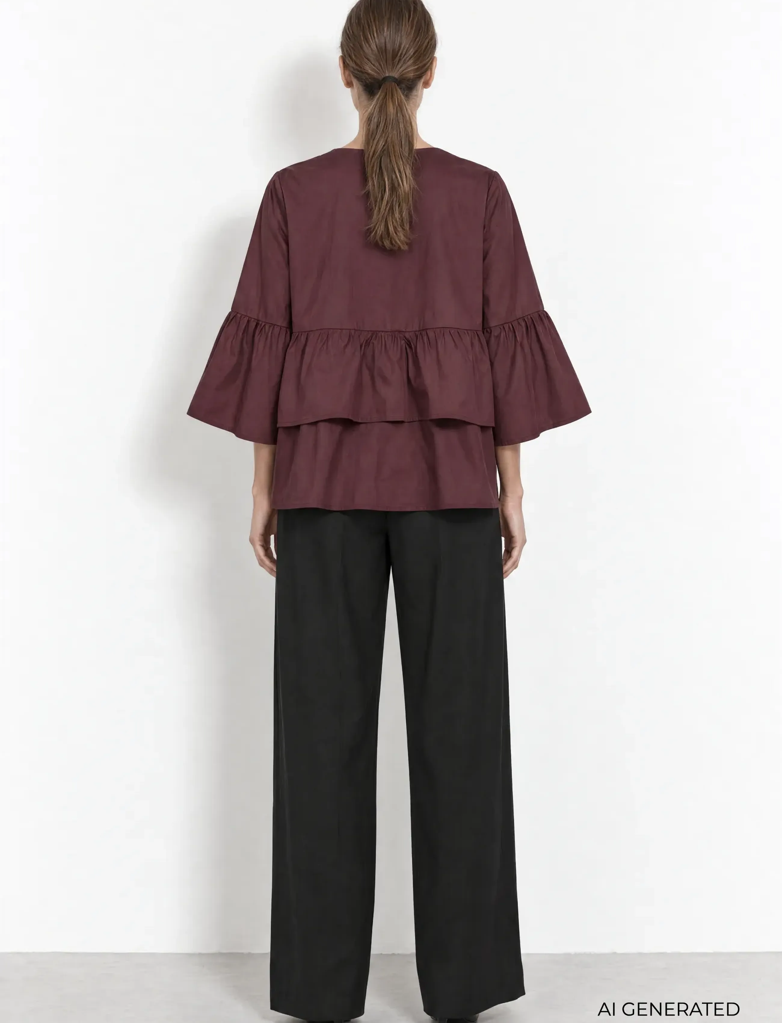 Levete Room - LR-ISLA SOLID - short-sleeved shirts - 4093 sassafras - 3
