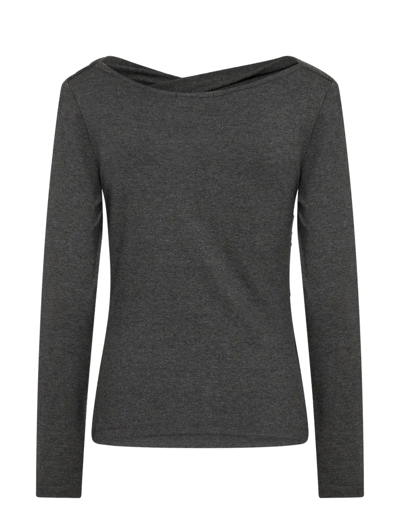 Levete Room - LR-UNICO - langærmede toppe - 99906 - dark grey mel. - 2