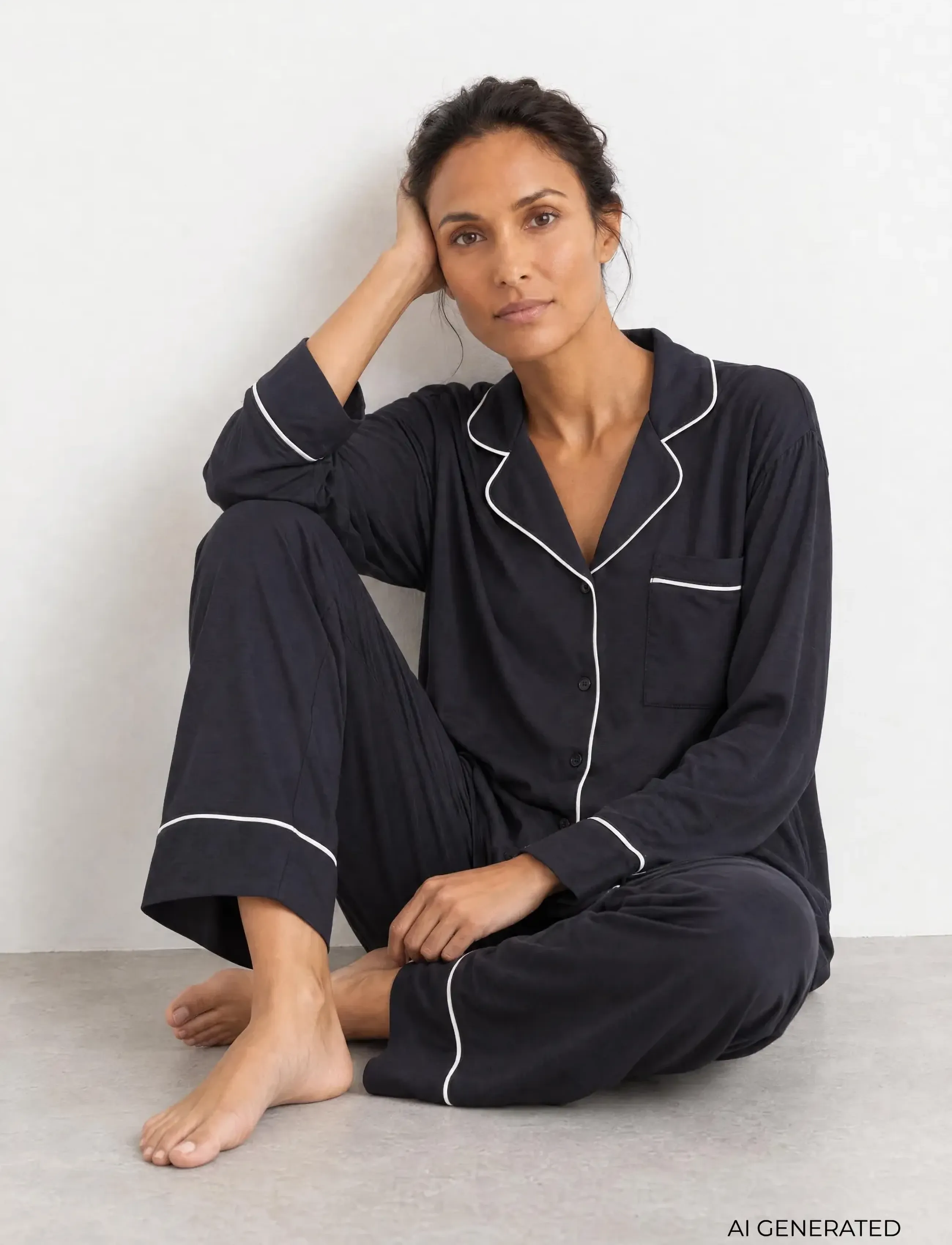 Levete Room - LR-UDO SET - pyjamas - 6950c baritone blue combi - 3