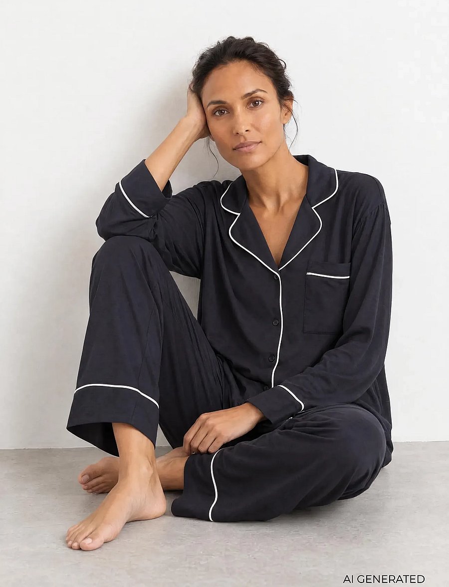 Levete Room - LR-UDO SET - pyjamas - 6950c baritone blue combi - 3