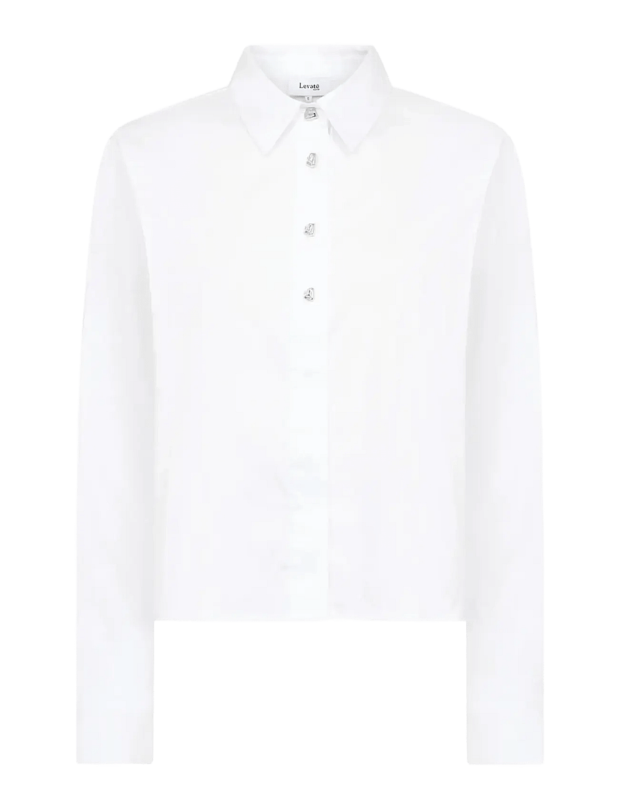 Levete Room - LR-ISLA SOLID - langärmlige hemden - 1000 white - 1