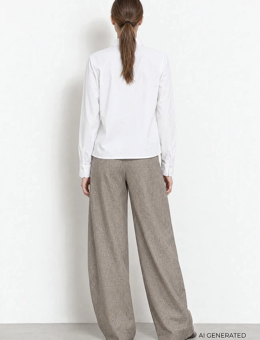 Levete Room - LR-ISLA SOLID - langärmlige hemden - 1000 white - 4