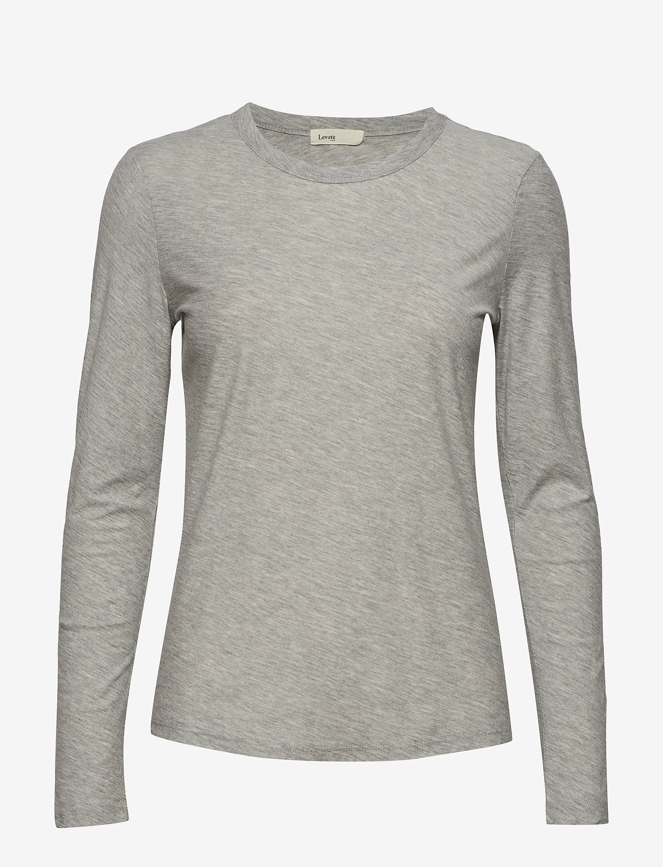Levete Room - LR-ANY - t-shirts met lange mouwen - l9950 - light grey melange - 0