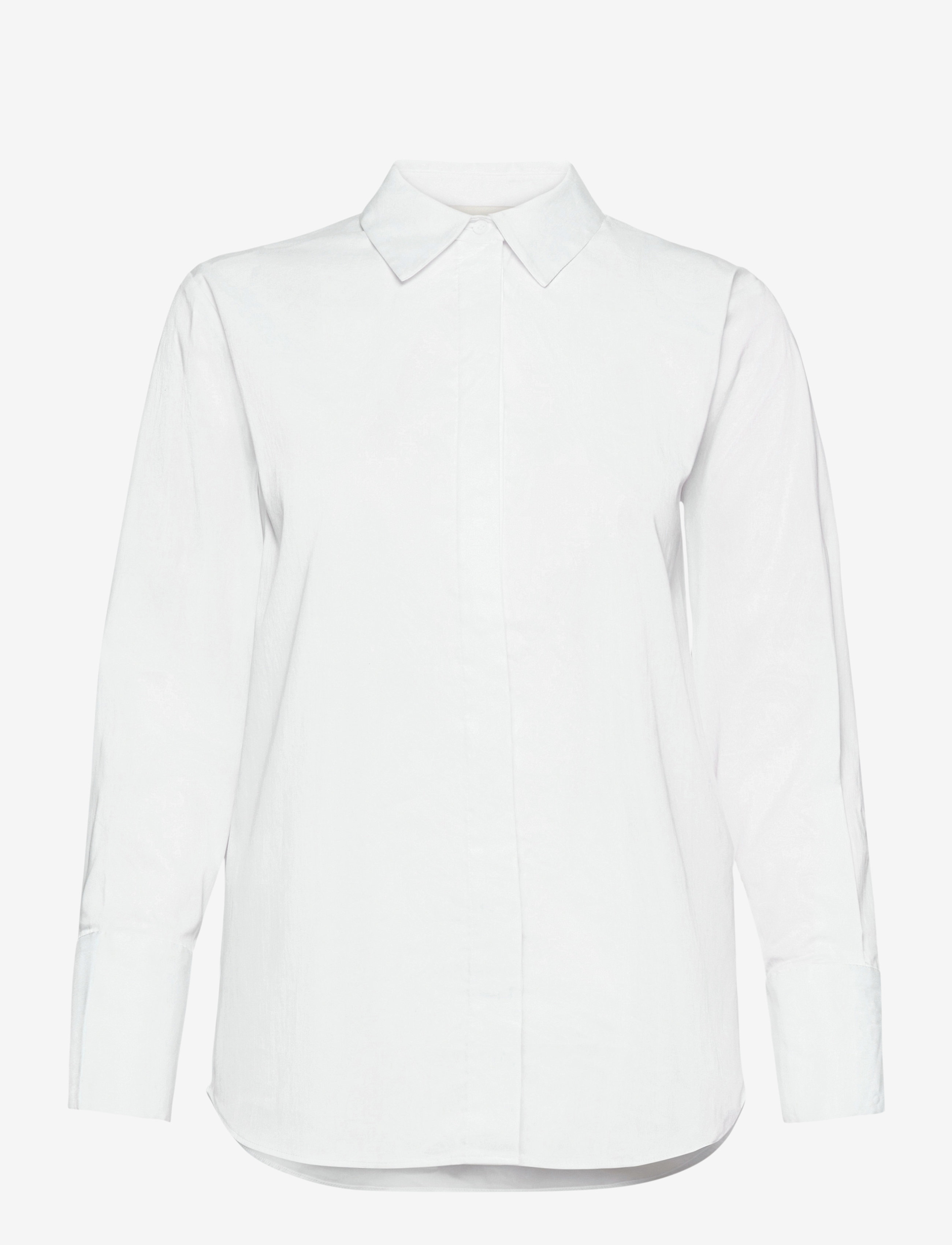 Levete Room Lr-Isla Solid, M, Shirts, Weiß - Long-sleeved, Frauen