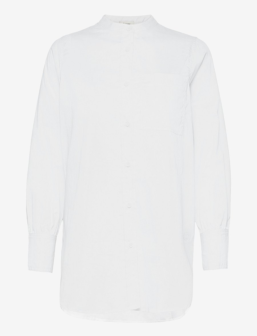 Levete Room - LR-ISLA SOLID - langärmlige hemden - l100 - white - 0
