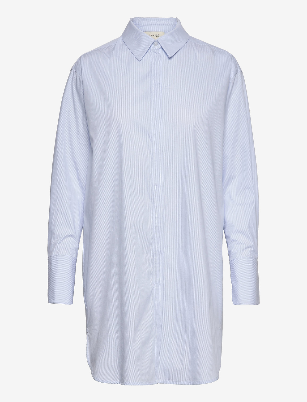 Levete Room - LR-NANNA - long-sleeved shirts - l230c - gray dawn combi - 0