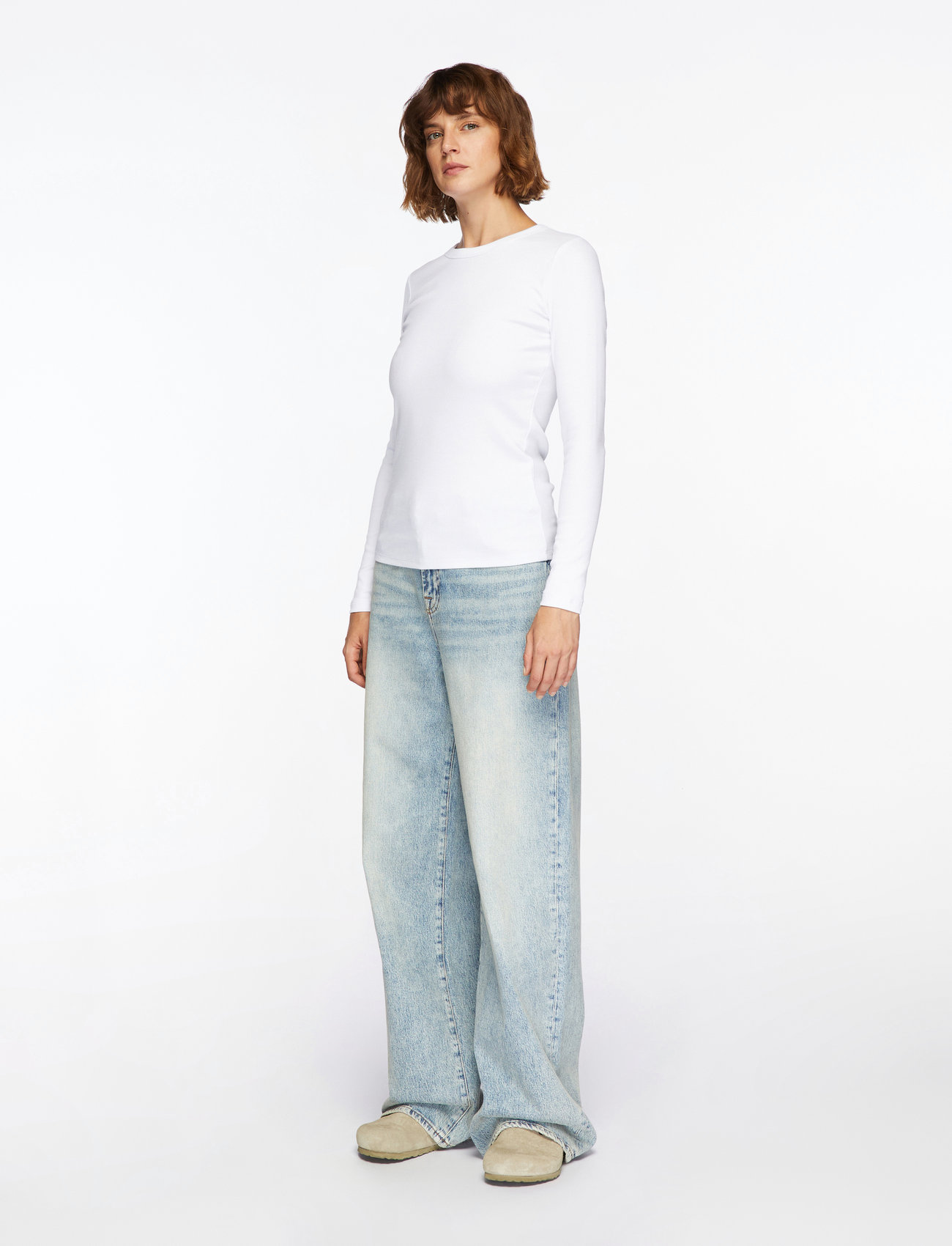 Levete Room - LR-NUMBIA - langärmlige tops - white - 3
