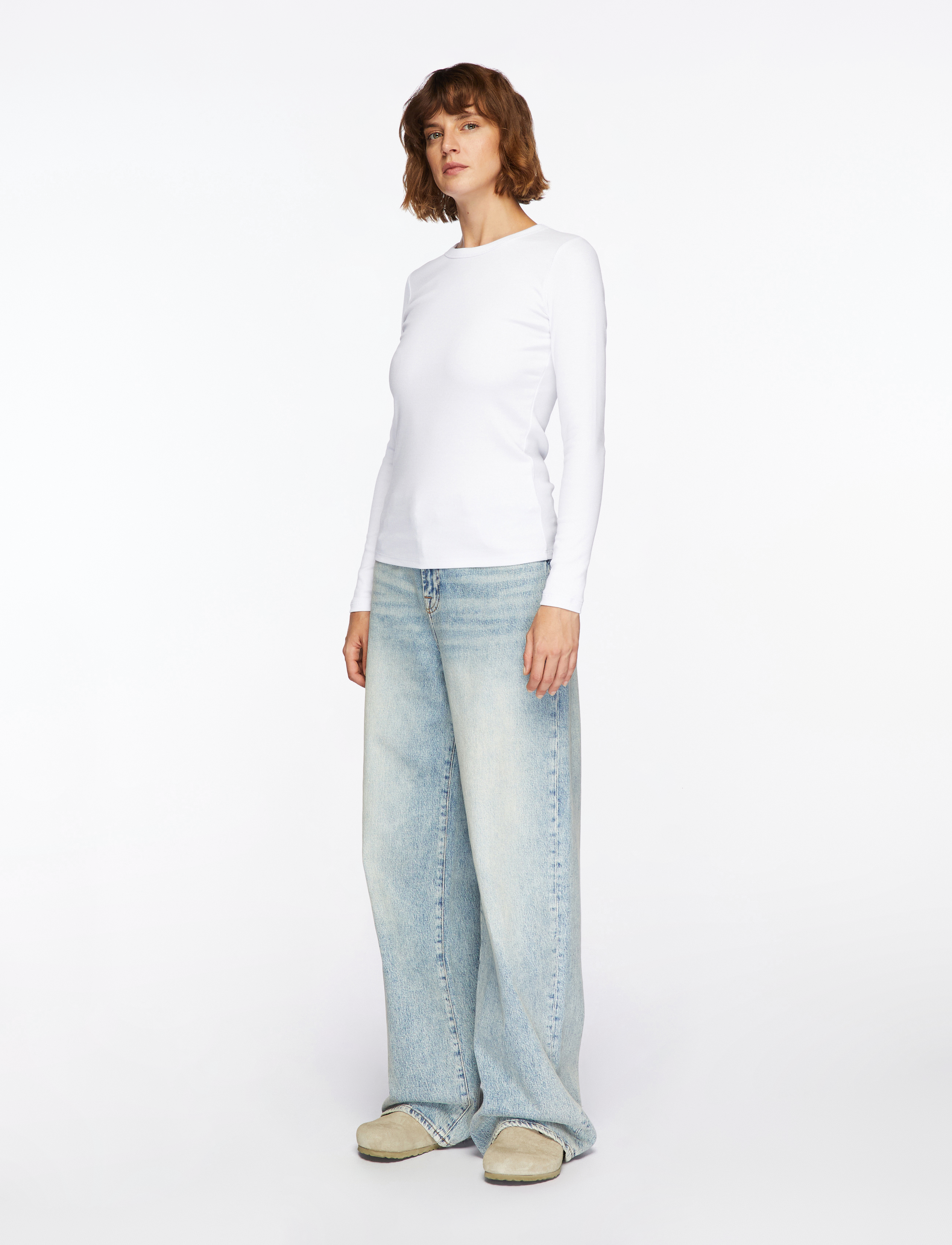 Levete Room - LR-NUMBIA - long-sleeved tops - white - 3