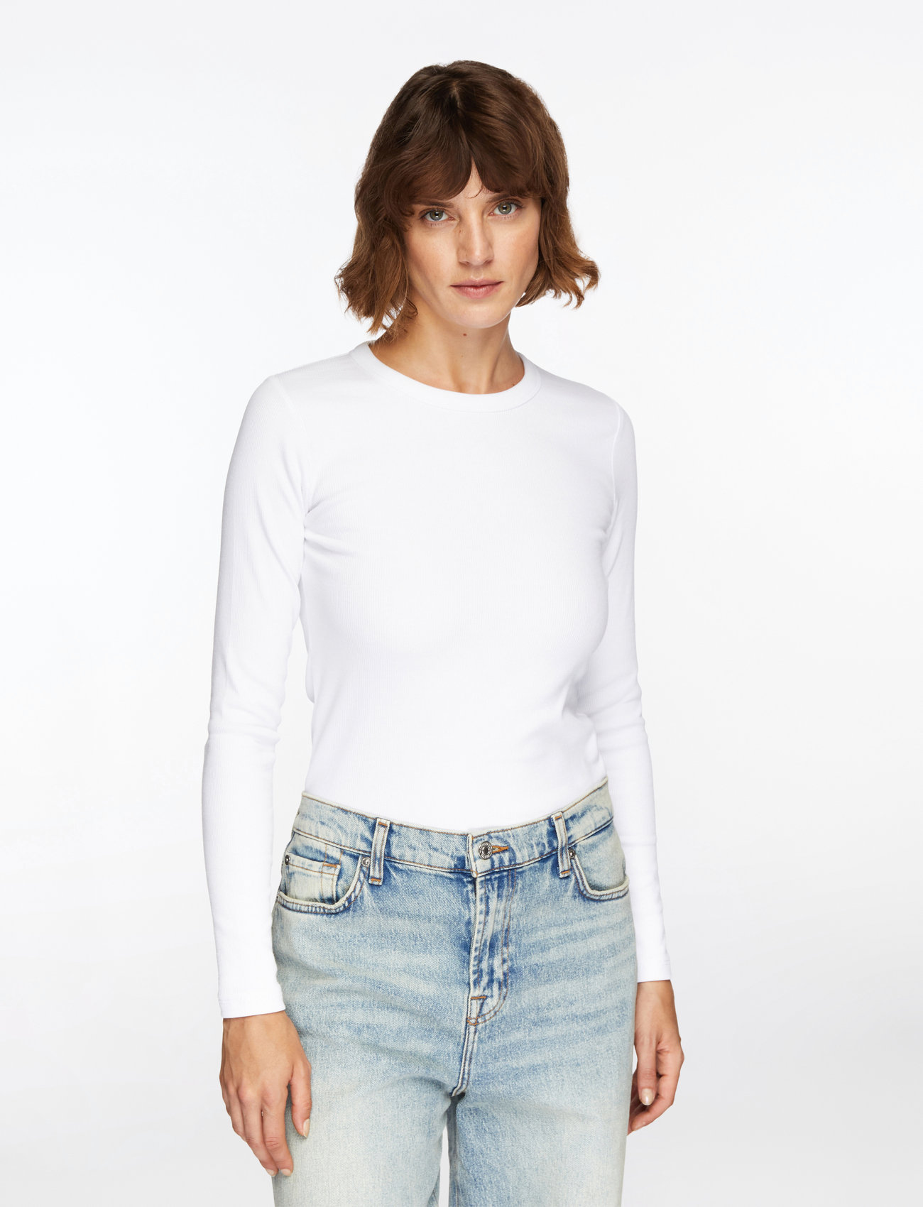 Levete Room - LR-NUMBIA - langärmlige tops - white - 0