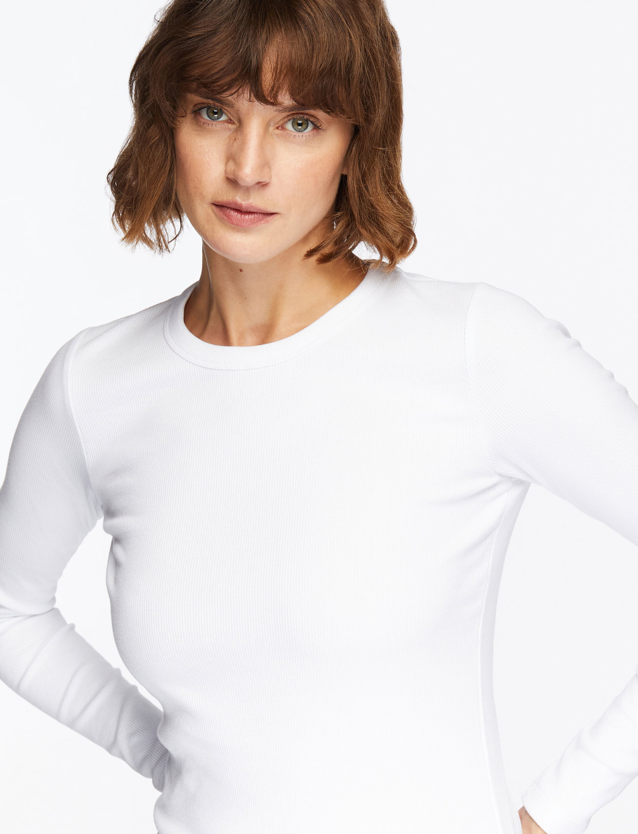 Levete Room - LR-NUMBIA - langärmlige tops - white - 5