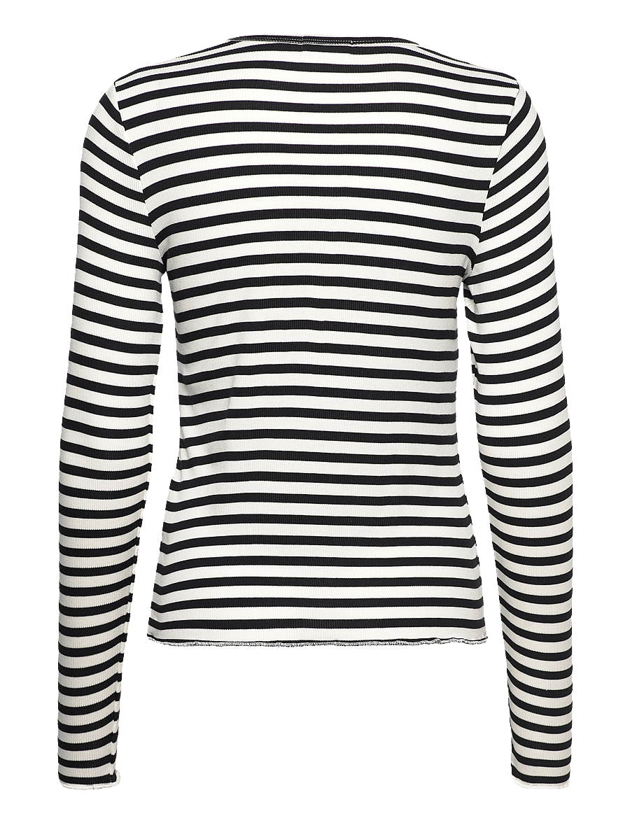 Levete Room - LR-IKA - langærmede toppe - l101c - star white combi - 1