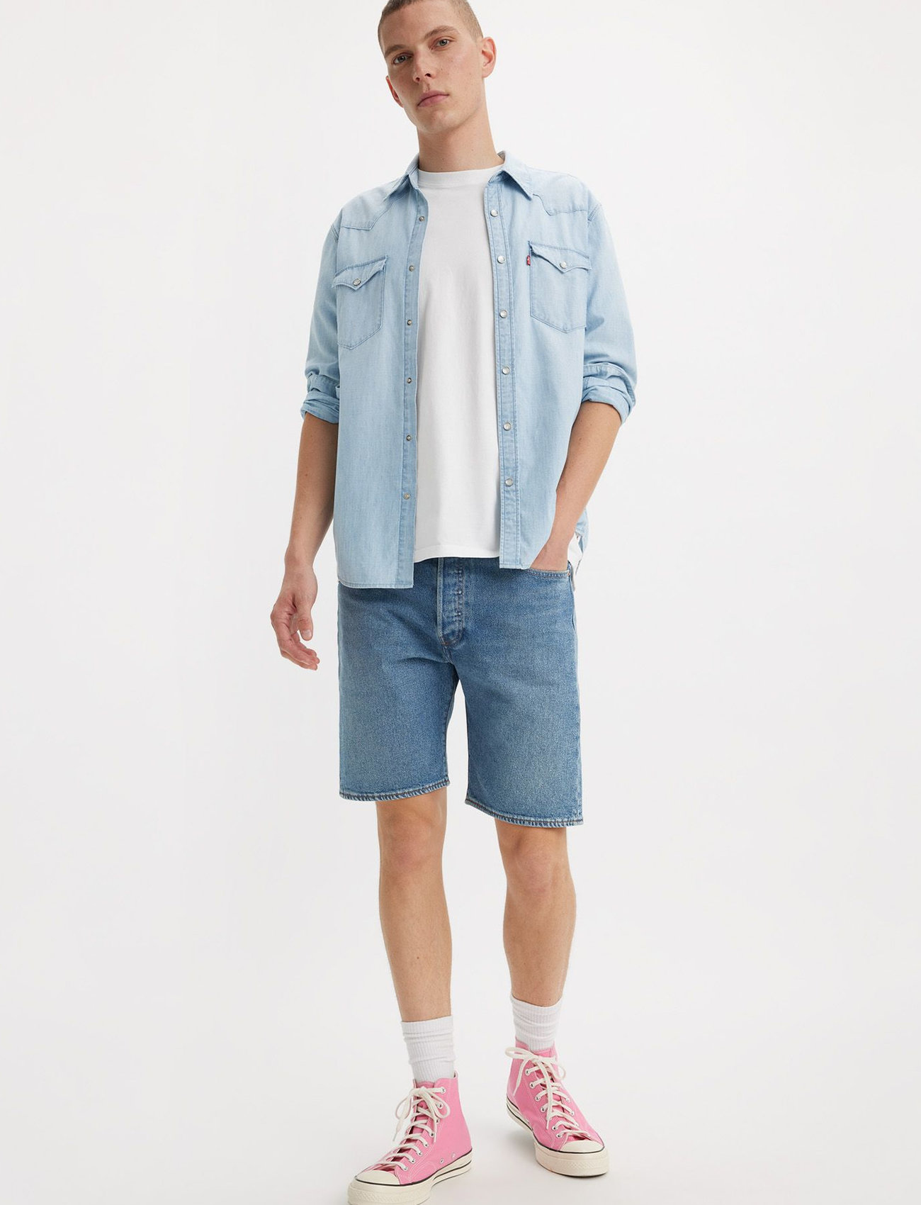 501 Original Denim Shorts 9am On Battery
