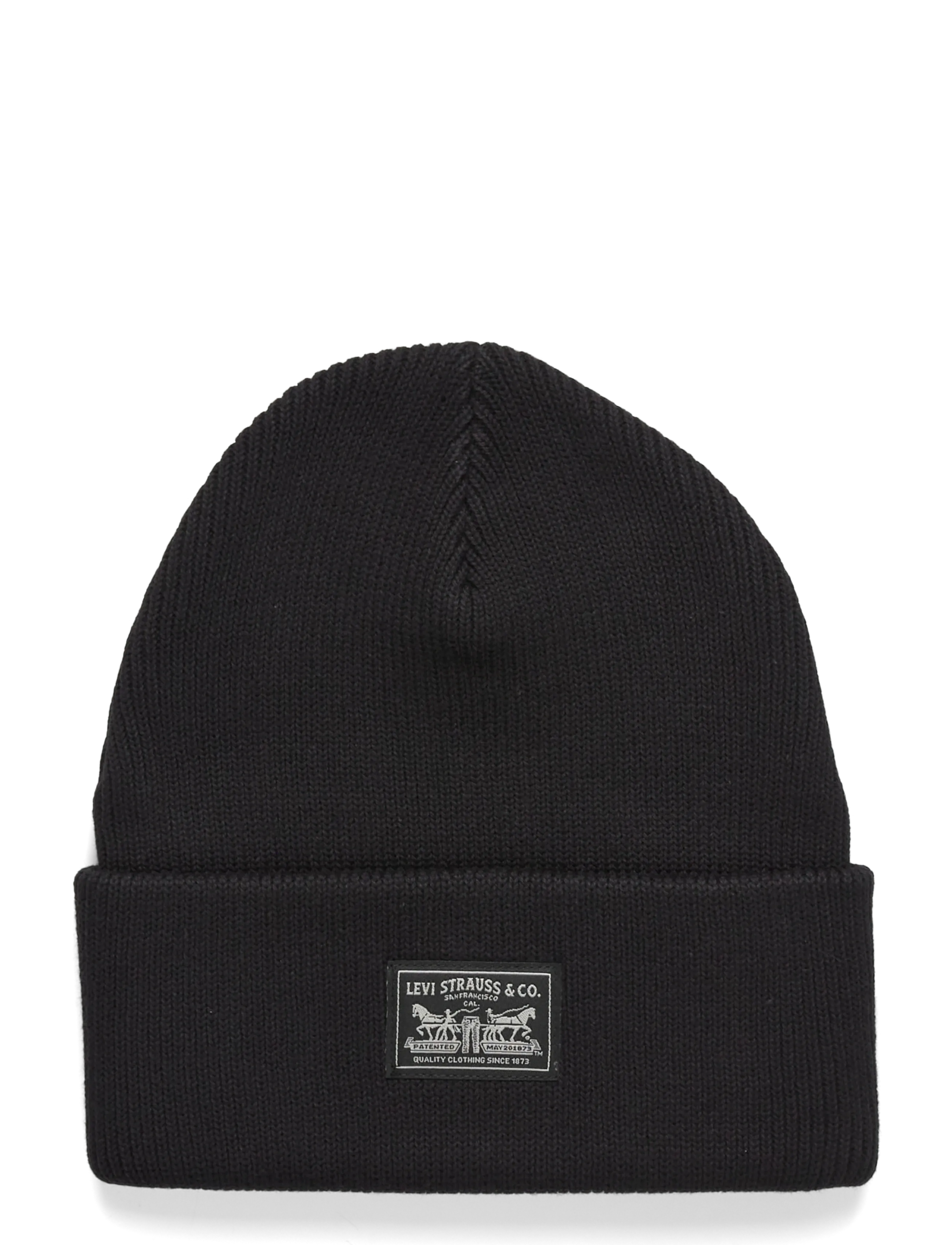 Levi's® BACKPATCH BEANIE CAVIAR - Aksessuaarid - BLACKS / black