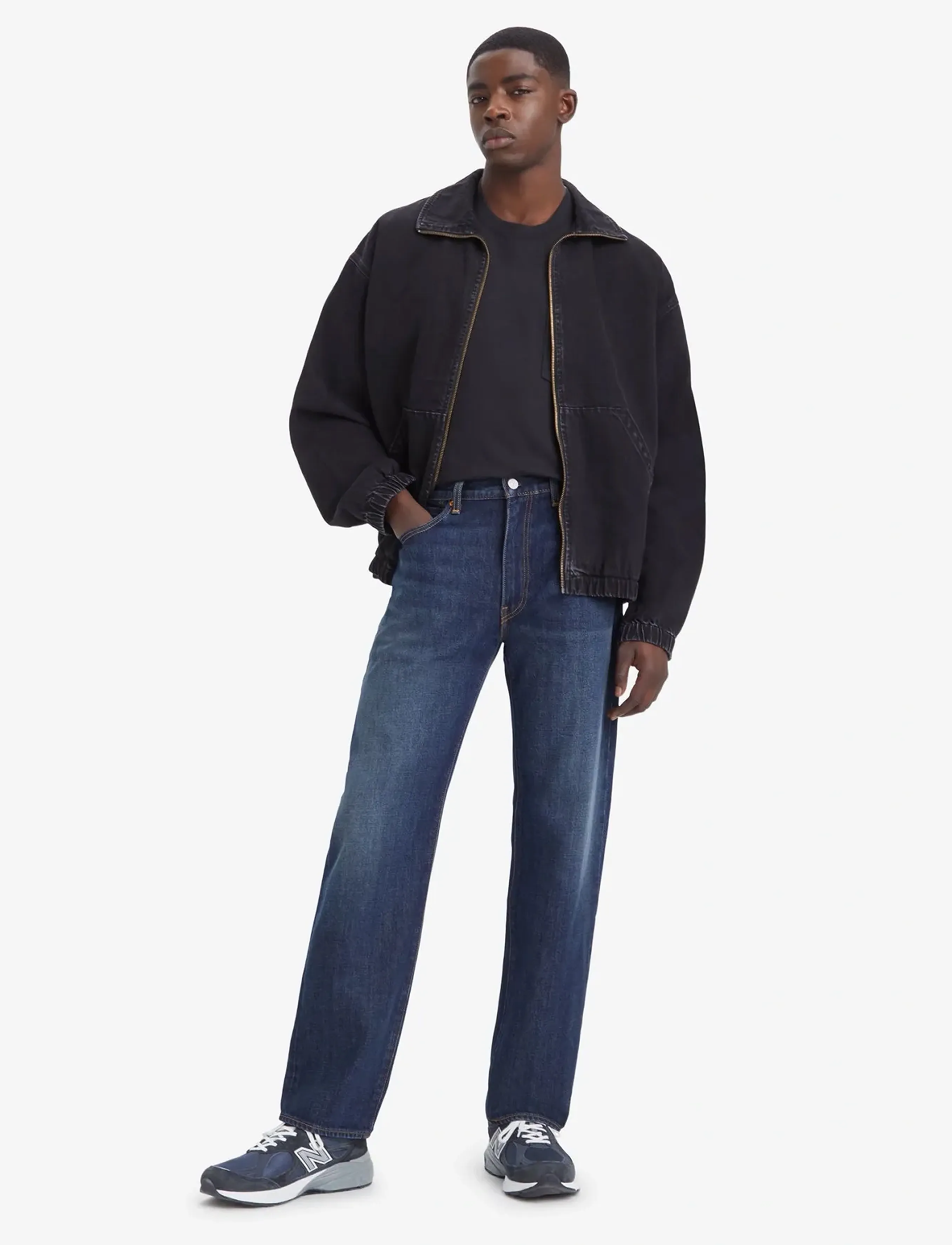 Levi's® - 555™ RELAXED STRAIGHT DARK INDIGO - WORN IN - regular jeans - up the score - 0