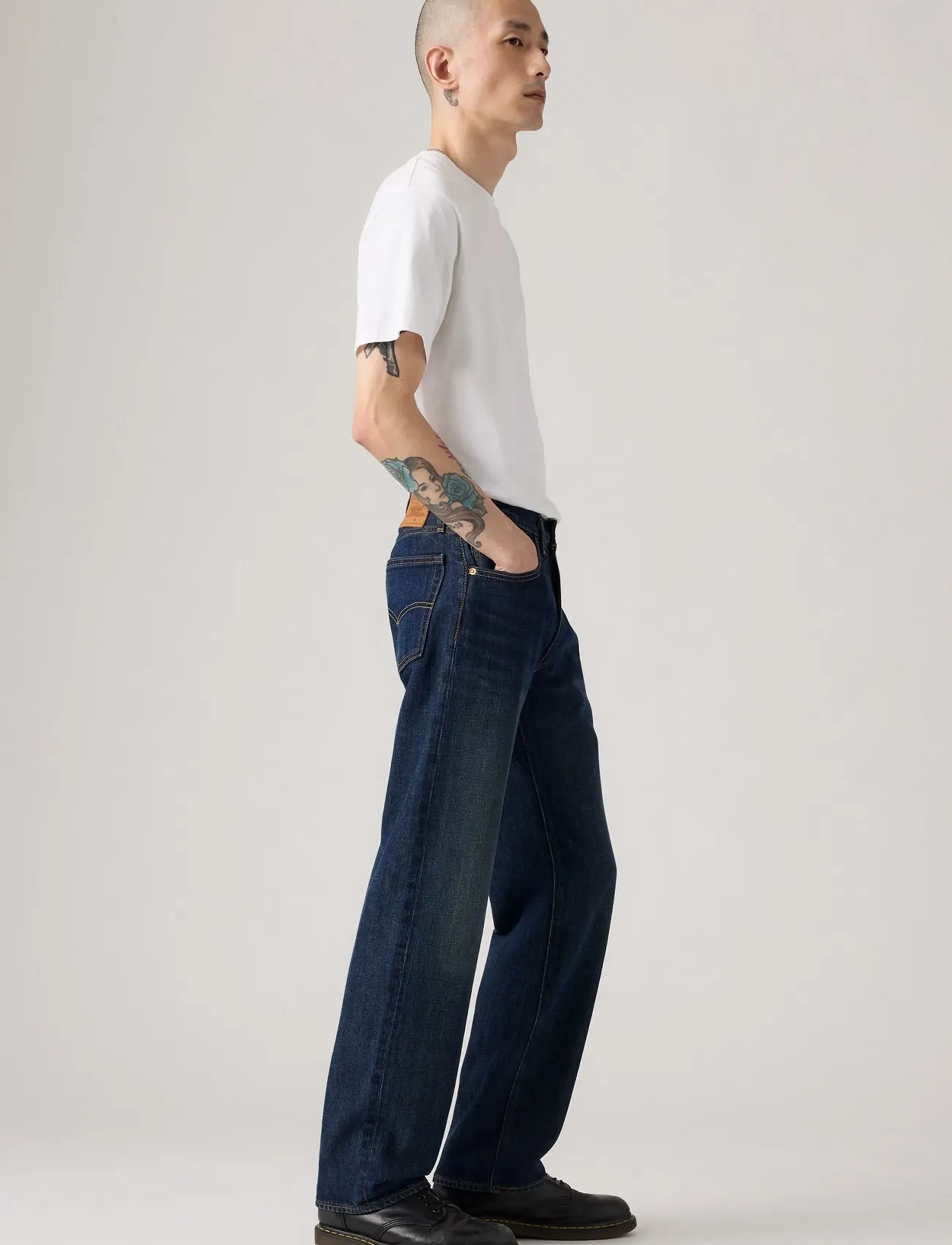 Levi's® - 555™ RELAXED STRAIGHT DARK INDIGO - WORN IN - regular jeans - up the score - 3