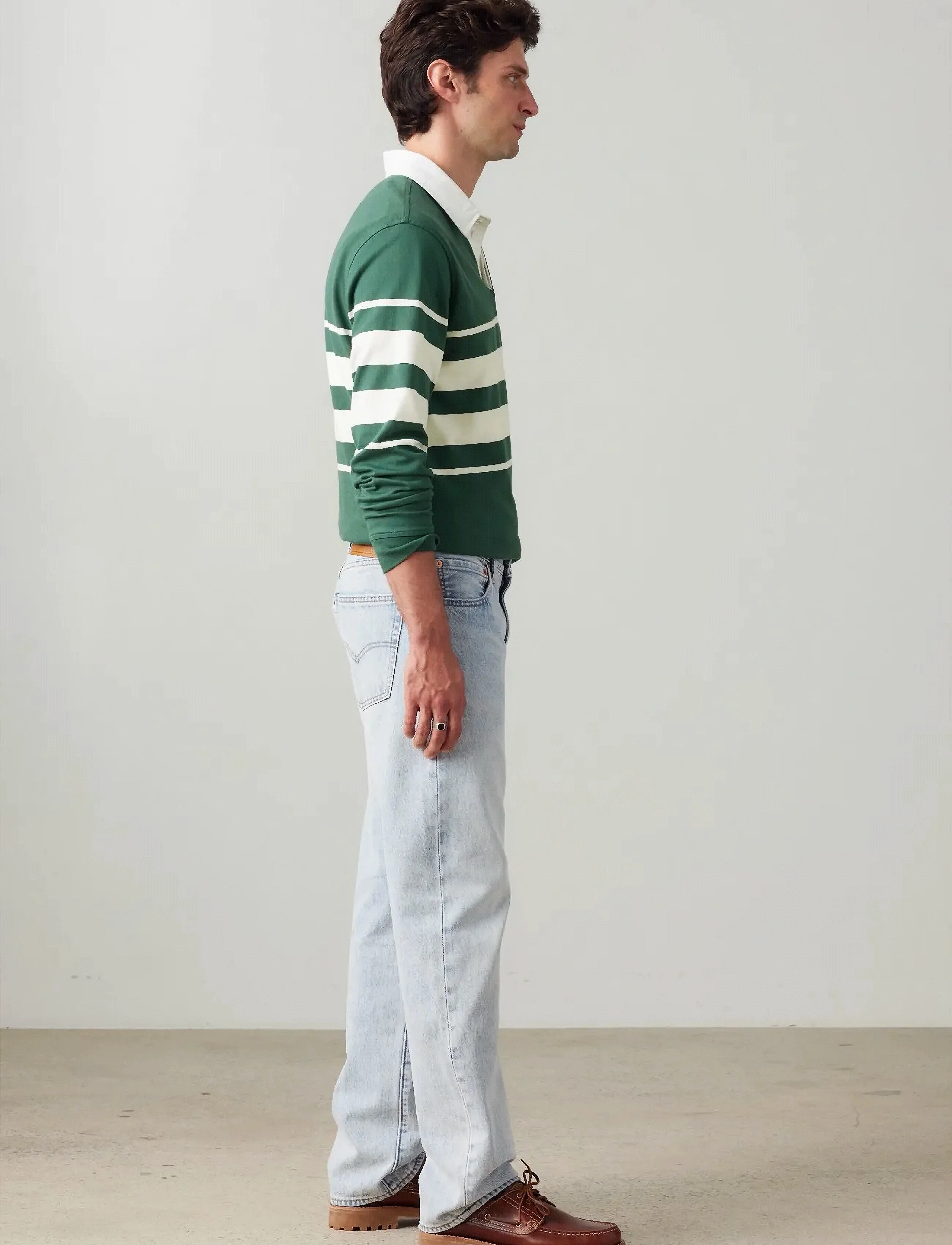 Levi's® - 555 RELAXED STRAIGHT BABY BLUE - light indigo - worn in - 3