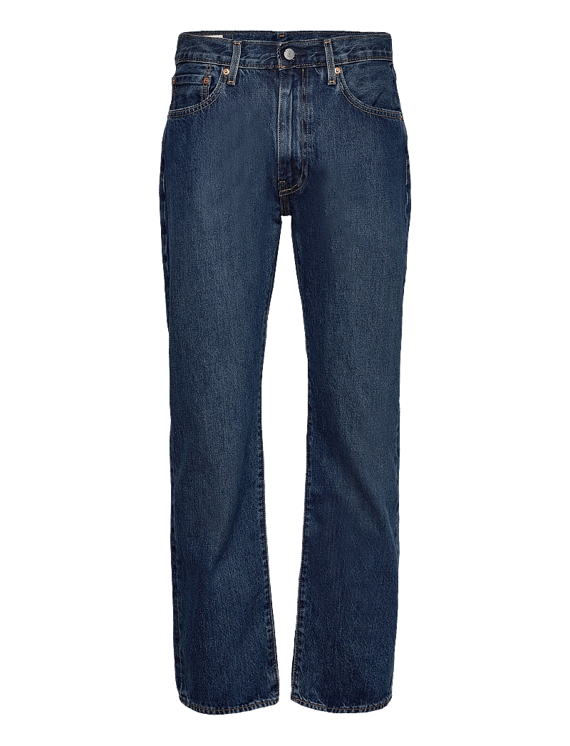 Levi's® - 555 RELAXED STRAIGHT CHECK THE - tavalised teksad - dark indigo - worn in - 0
