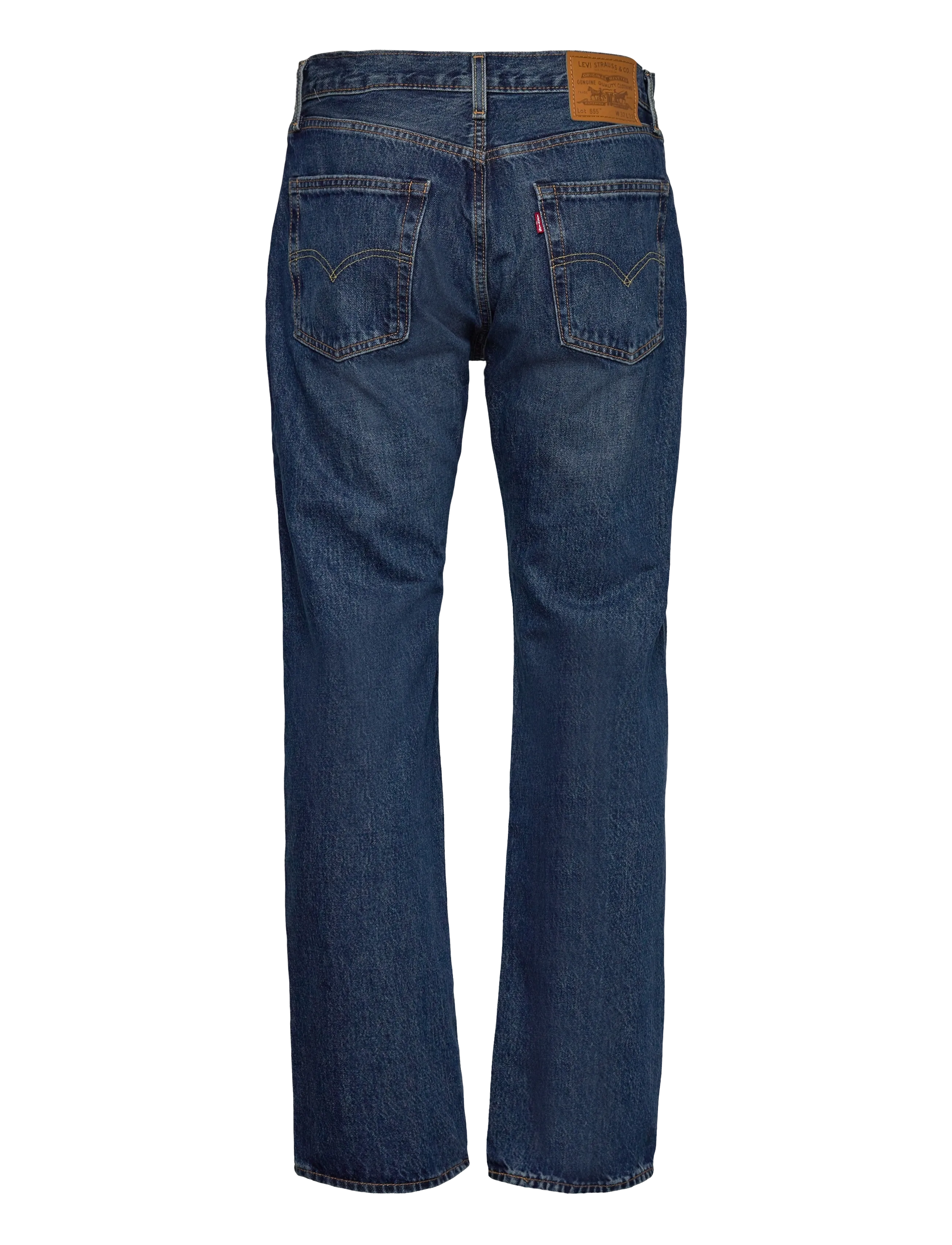 Levi's® - 555 RELAXED STRAIGHT CHECK THE - tavalised teksad - dark indigo - worn in - 2