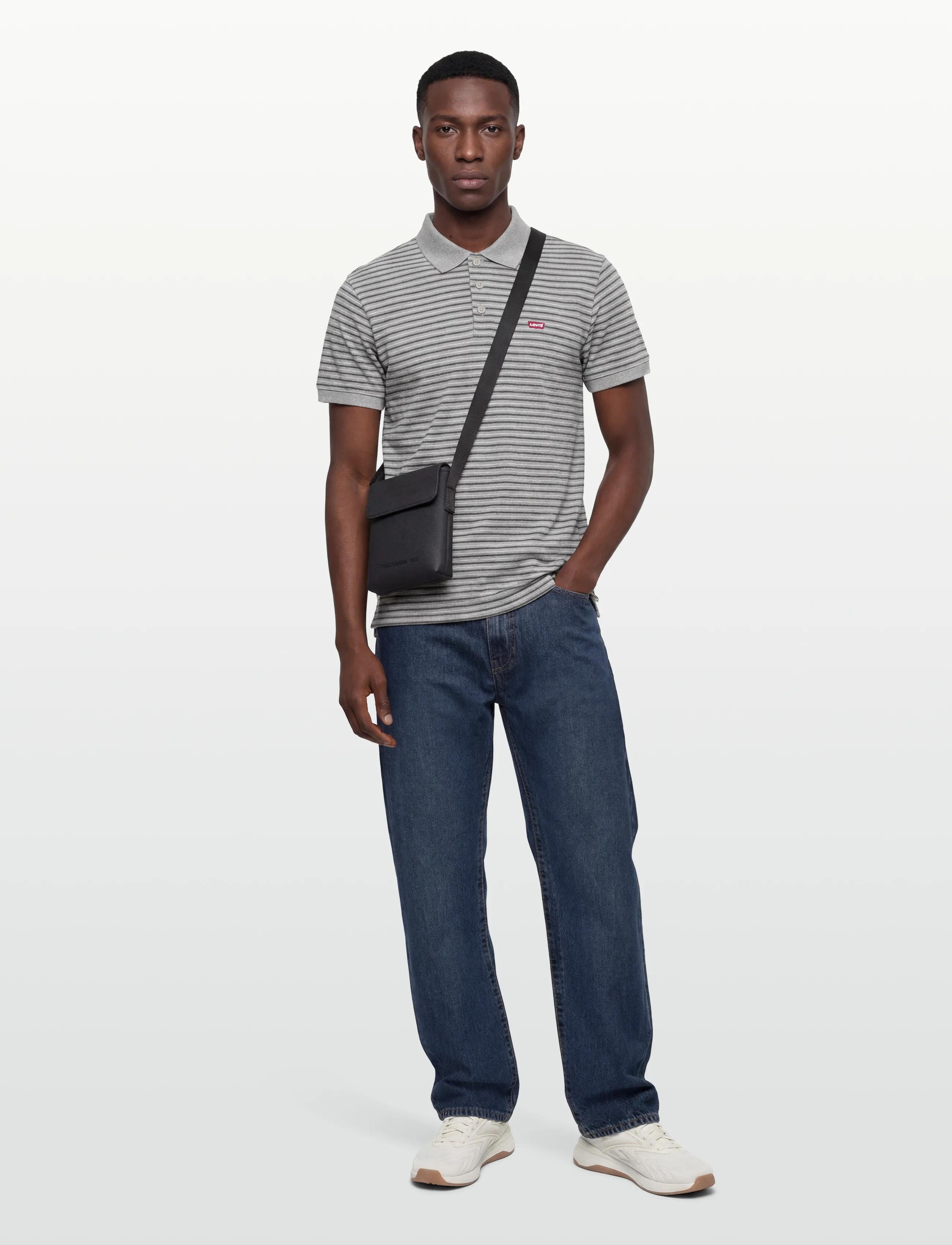 Levi's® 555 RELAXED STRAIGHT CHECK THE - Festival-outfit - DARK INDIGO - WORN IN / blue