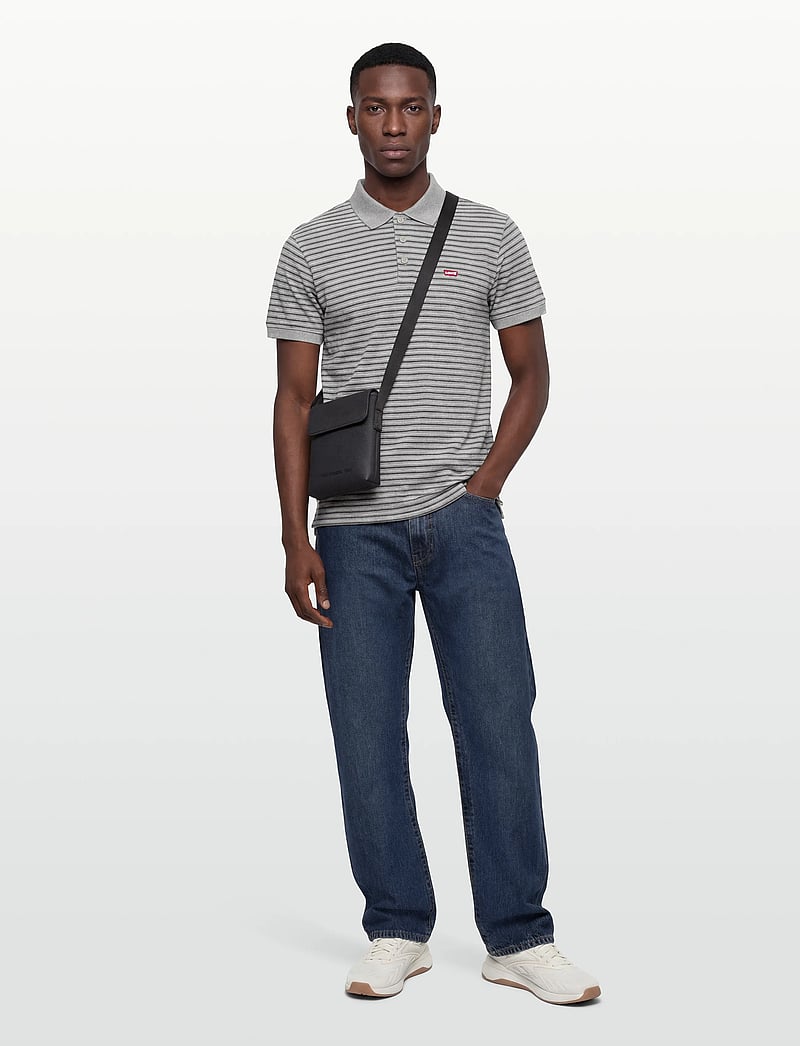 Levi's® - 555 RELAXED STRAIGHT CHECK THE - tavalised teksad - dark indigo - worn in - 0