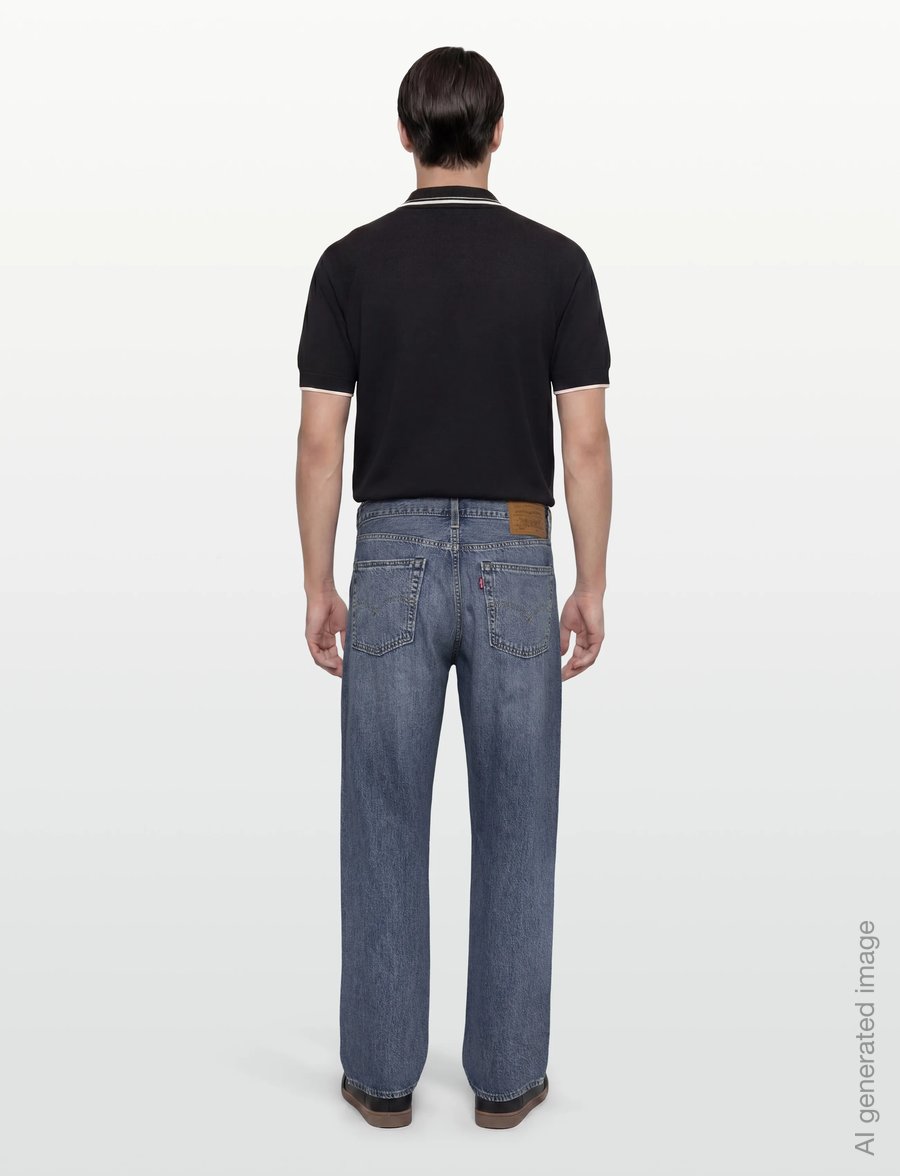 Levi's® - 555 RELAXED STRAIGHT TIMELESS - weite jeans - med indigo - worn ins - 4