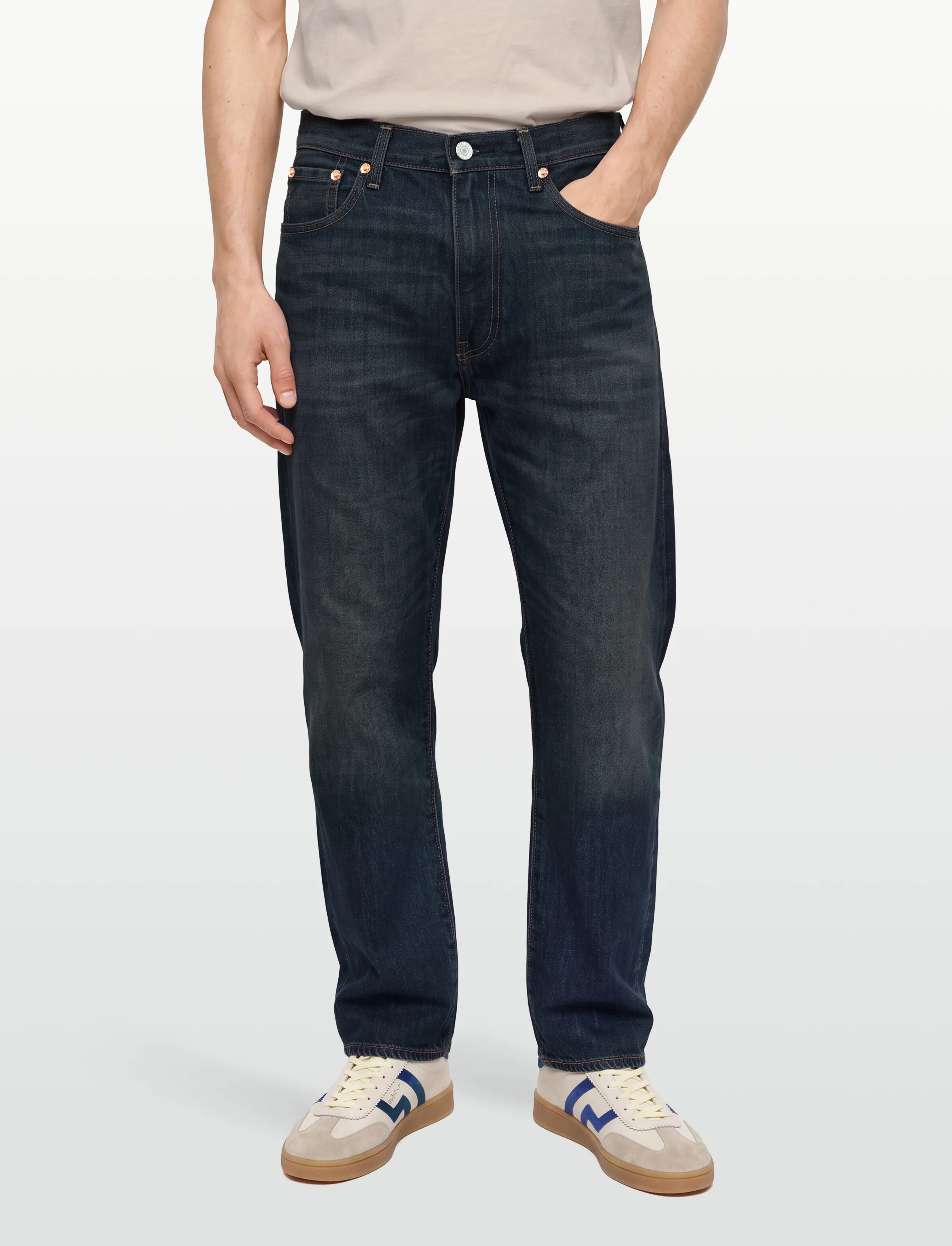 Levi's® - 555 RELAXED STRAIGHT ADVICE TO - alt laienevad teksad - dark indigo - worn in - 3
