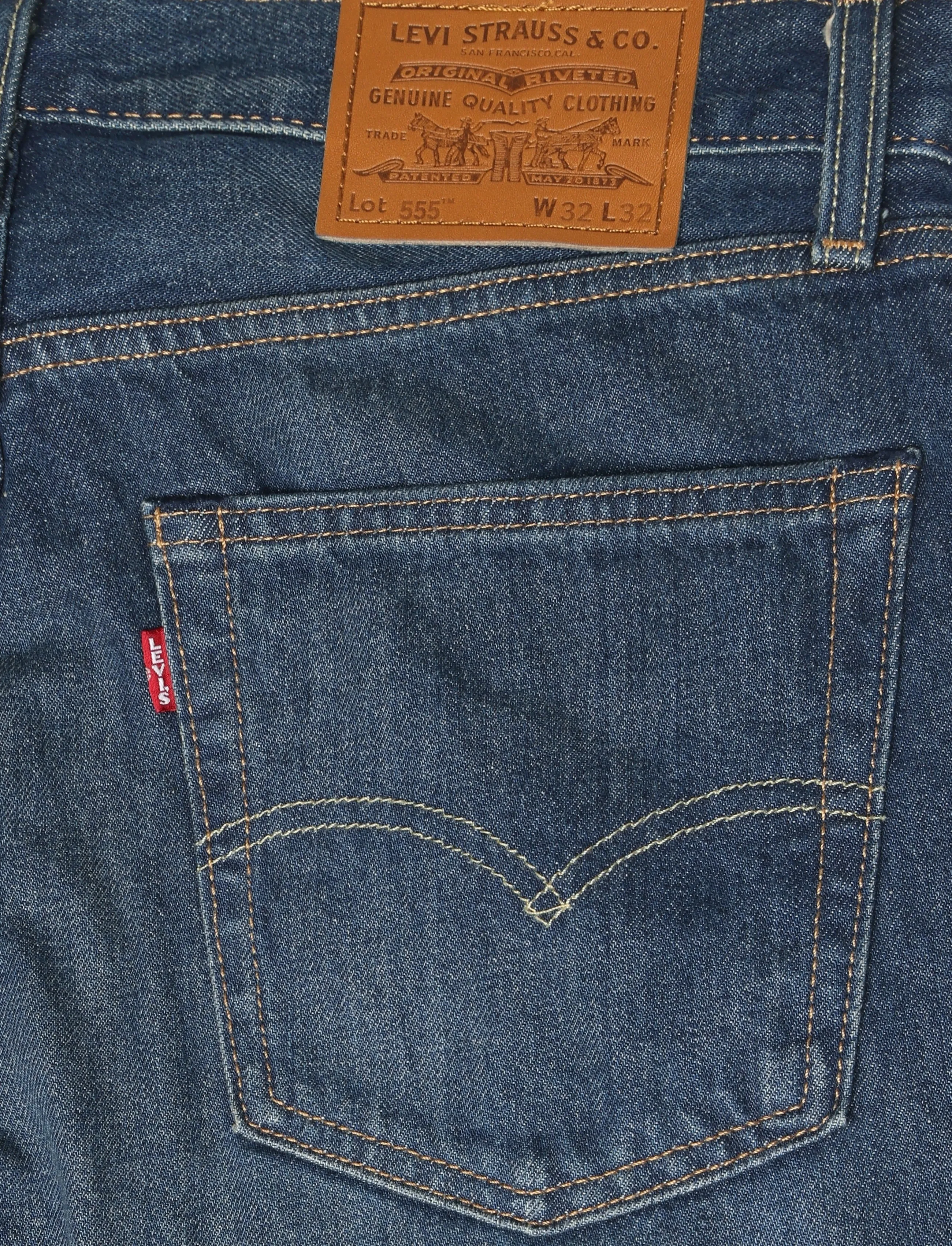 Levi's® - 555 RELAXED STRAIGHT ADVICE TO - loose jeans - dark indigo - worn in - 4