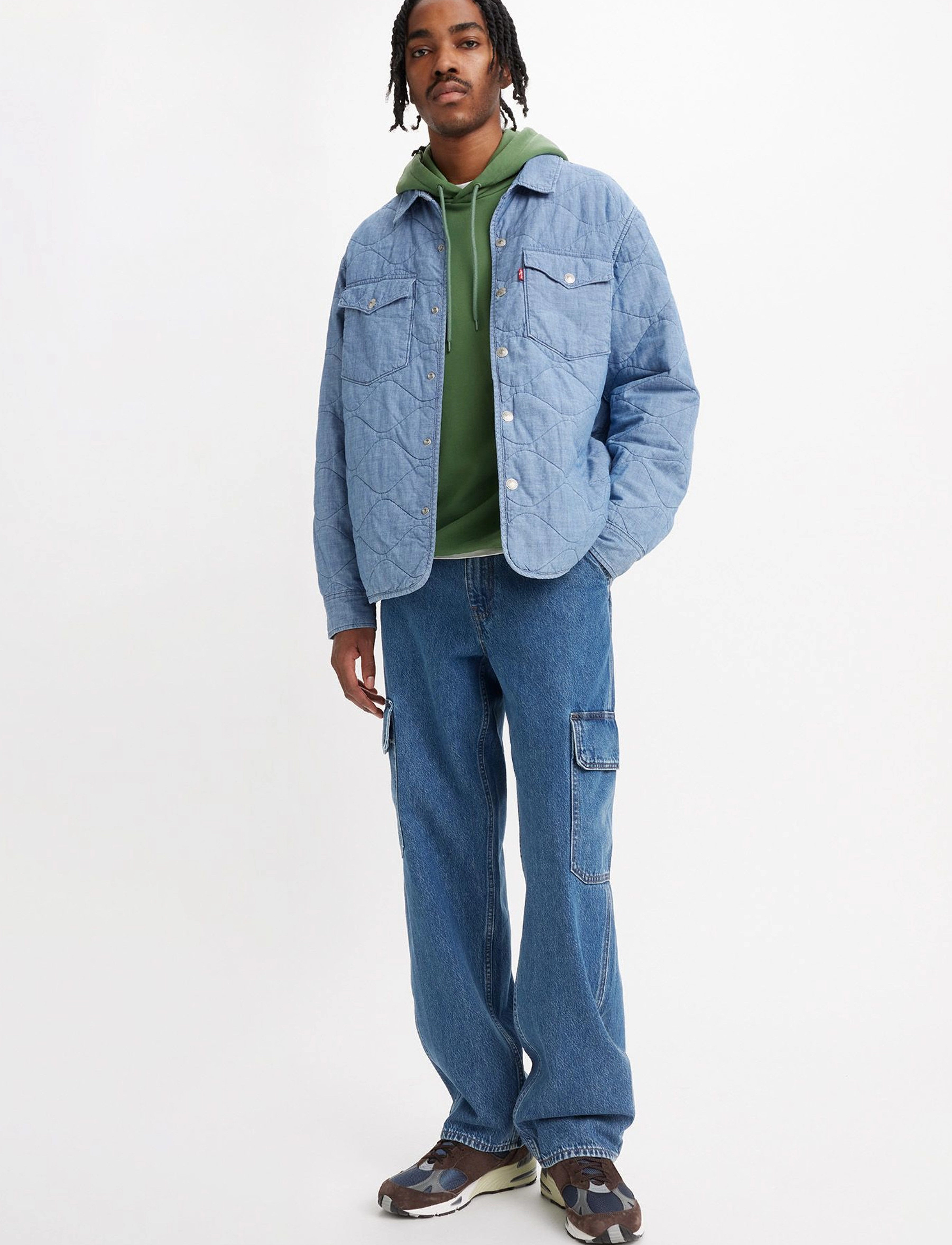 Levi's 568 Loose Strt Cargo Get Invol, Mænd, Løse Lige Cargo Jeans, Blå, Str: 31 x 32