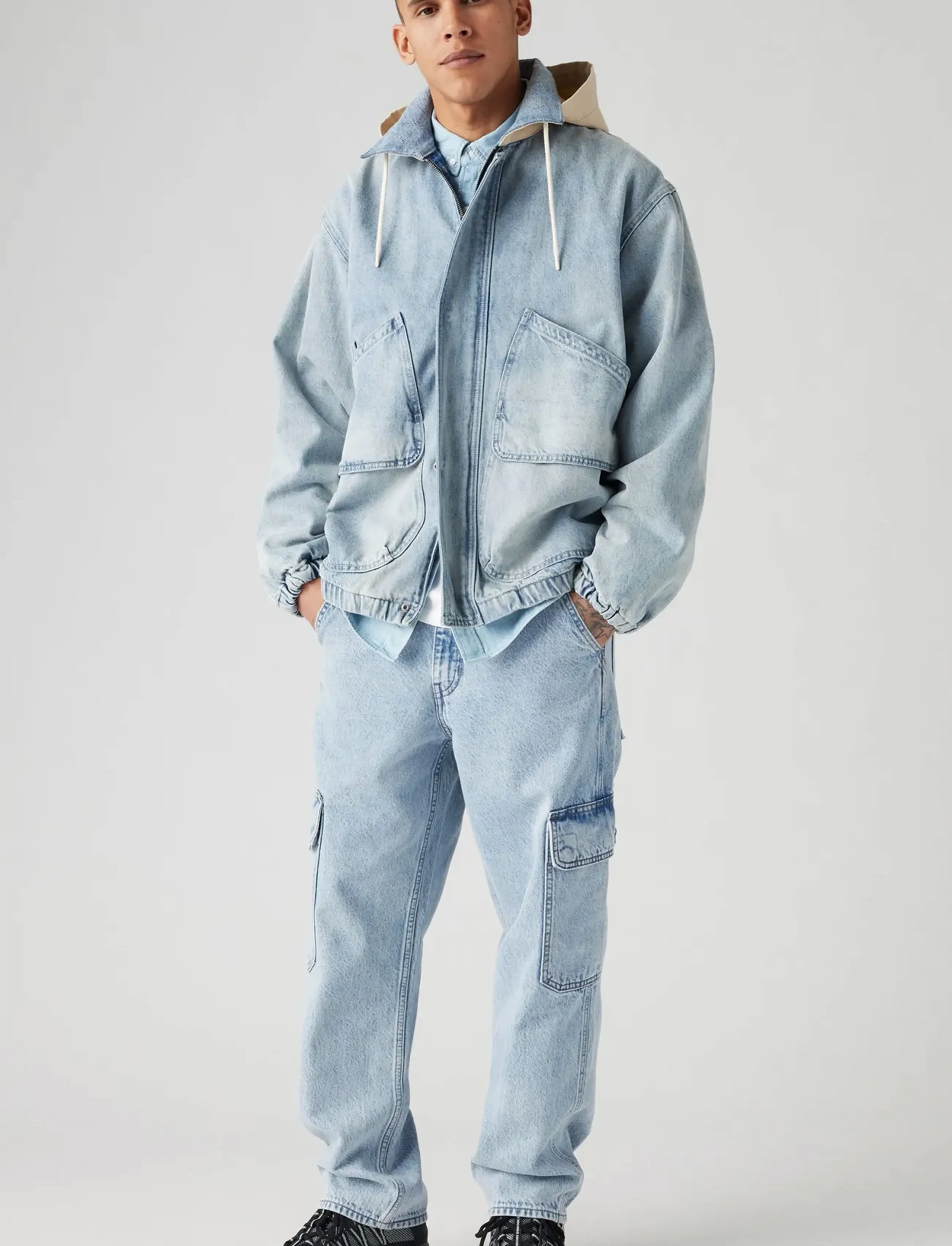Levi's 568 Loose Strt Cargo My Pocket, Mænd, Løse Lige Cargo Jeans, Blå, Str: 31 x 34