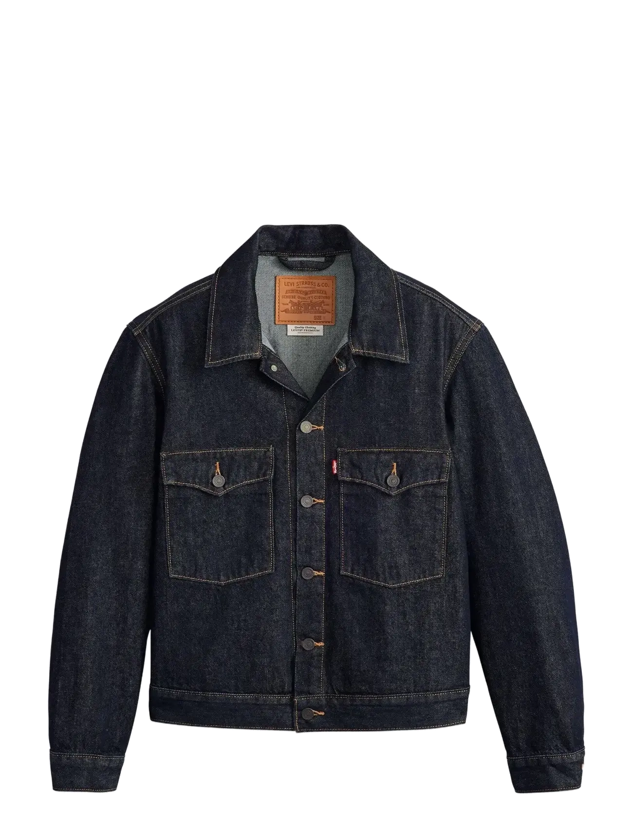 Levi's® EMBARCADERO STATION JKT LOVE Y - Drabužiai - DARK INDIGO - FLAT FINISH / black