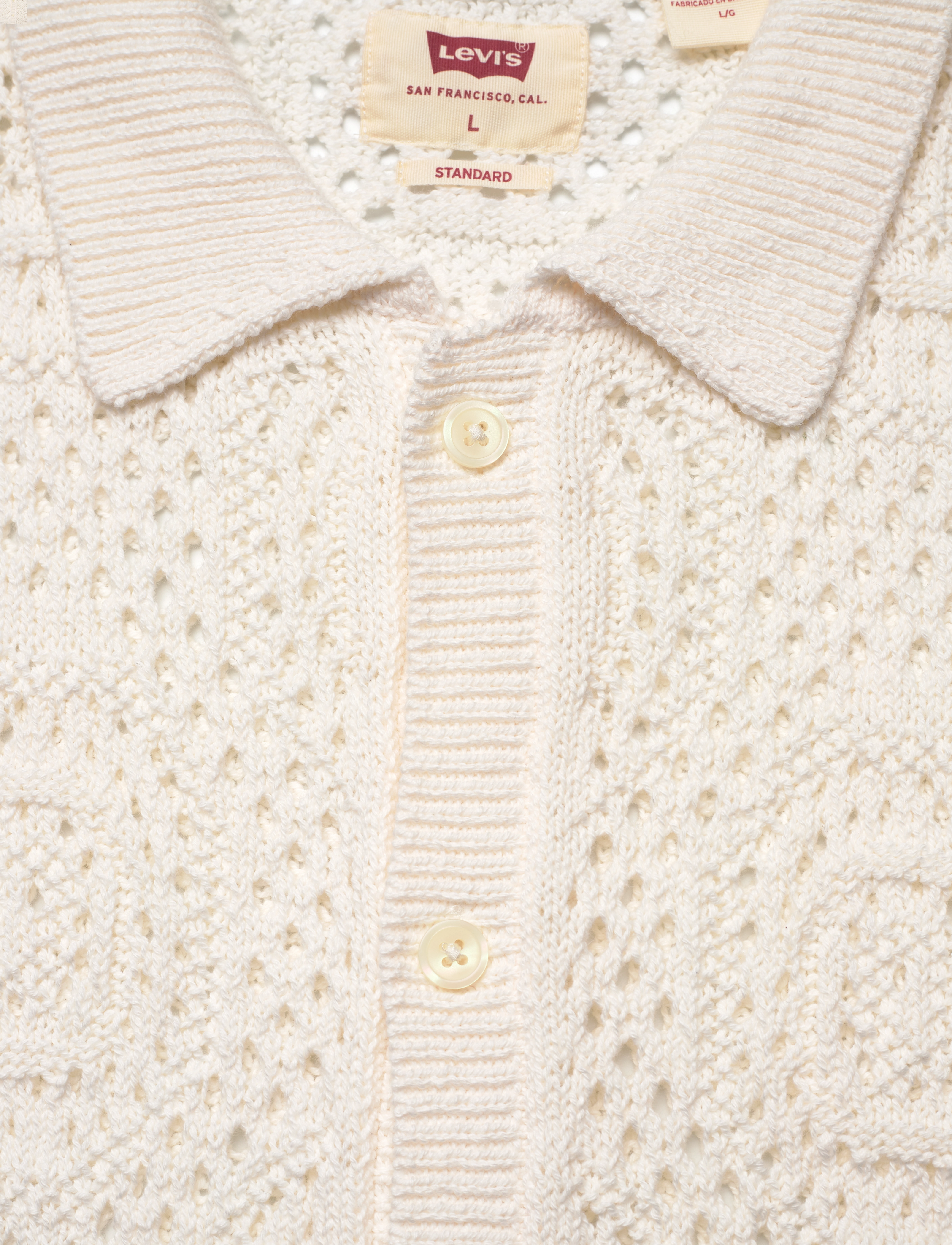 Levi's® - SWEATER CAMP SHIRT POINTELLE C - kootud polosärgid - multi-color - 4