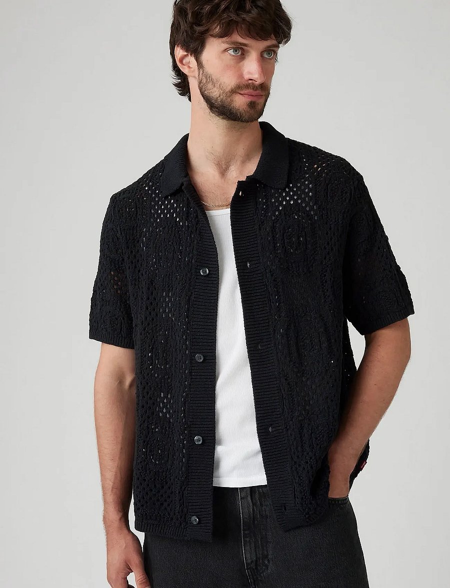 Levi's® - SWEATER CAMP SHIRT POINTELLE C - short-sleeved shirts - multi-color - 0