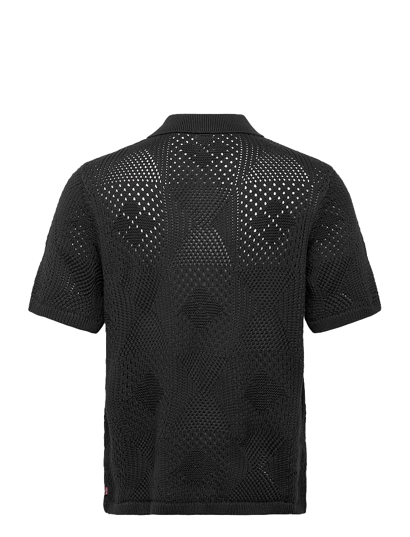 Levi's® - SWEATER CAMP SHIRT DARK PHANTO - gestrickte polohemden - blacks - 2