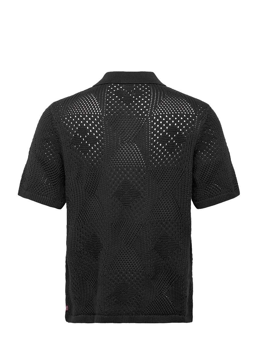 Levi's® - SWEATER CAMP SHIRT DARK PHANTO - gestrickte polohemden - blacks - 2