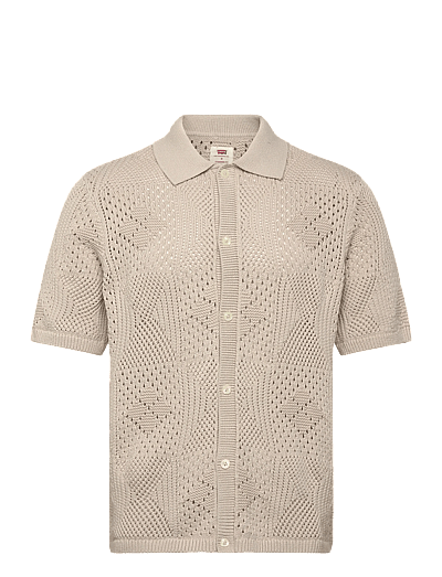 Sweater Camp Shirt Pumice Ston - KortæRmede Poloer