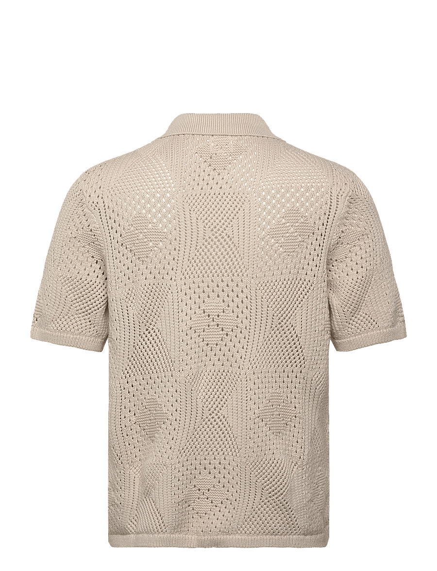 Levi's® - SWEATER CAMP SHIRT PUMICE STON - knitted polos - neutrals - 2